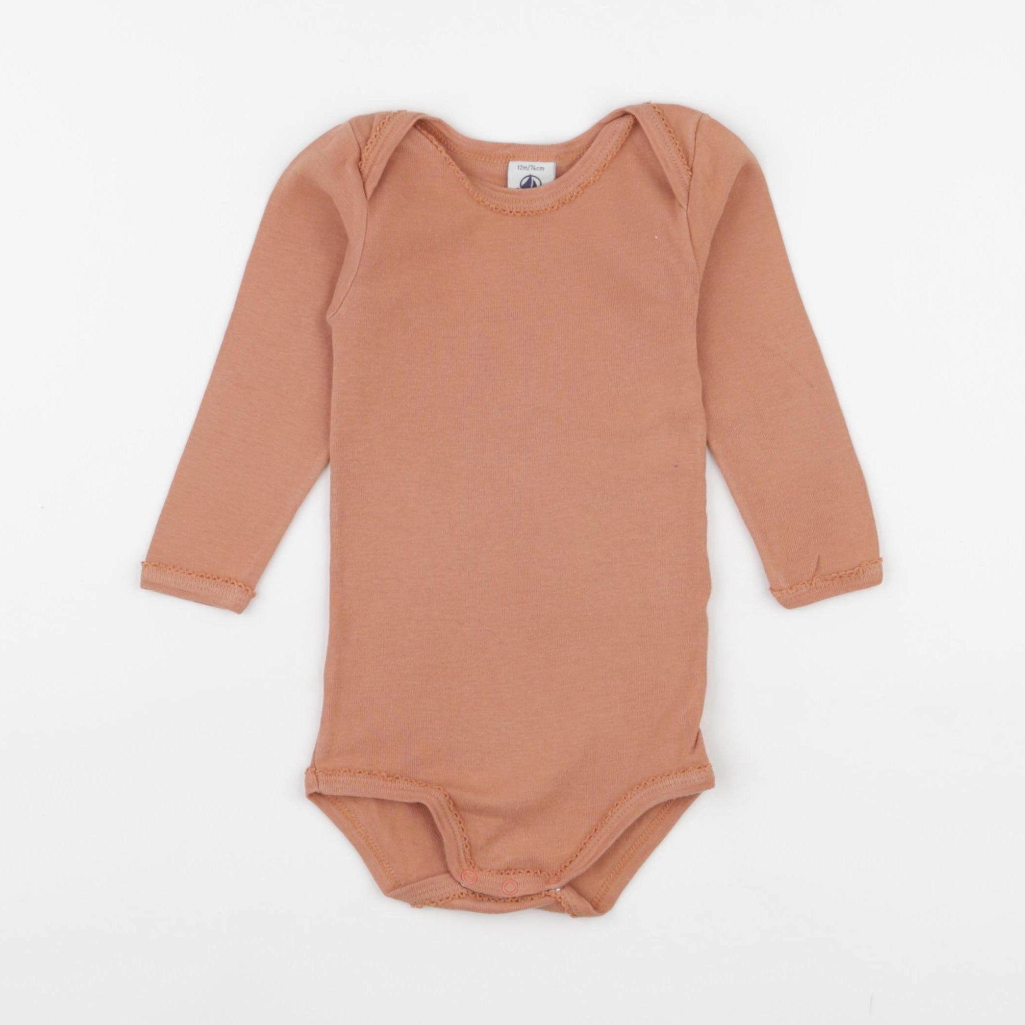 Petit Bateau - body rose - 12 mois