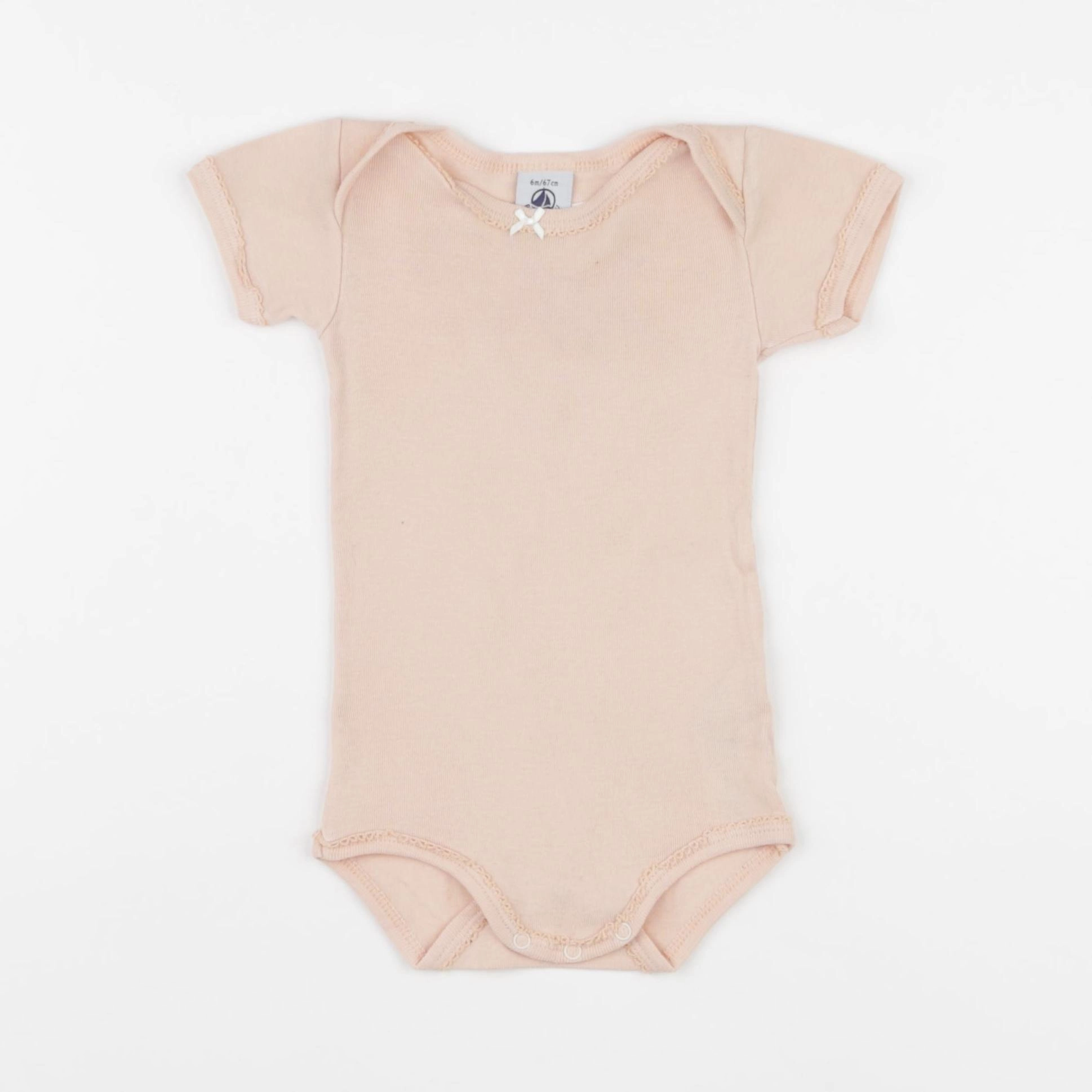 Petit Bateau - body rose - 6 mois