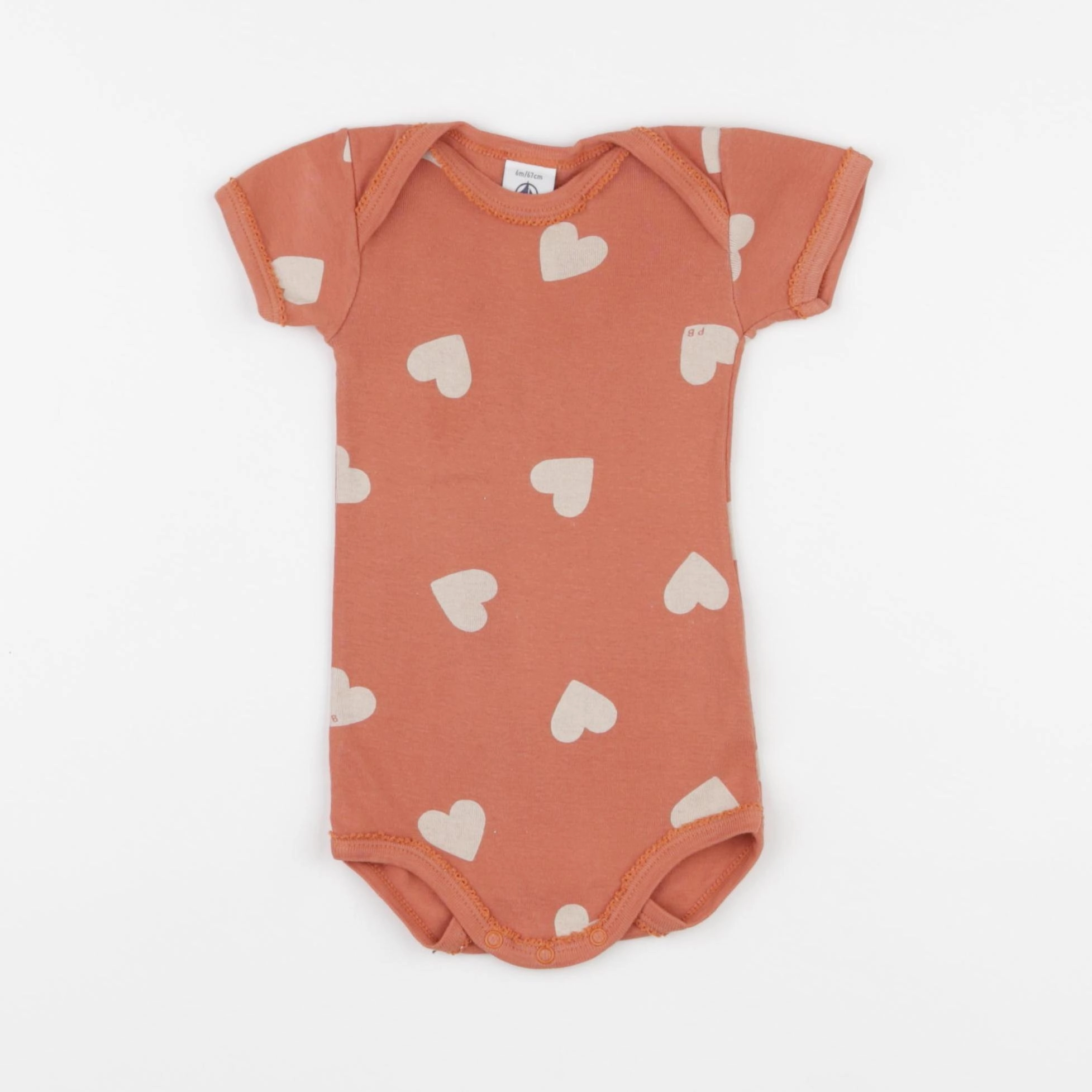 Petit Bateau - body rose - 6 mois