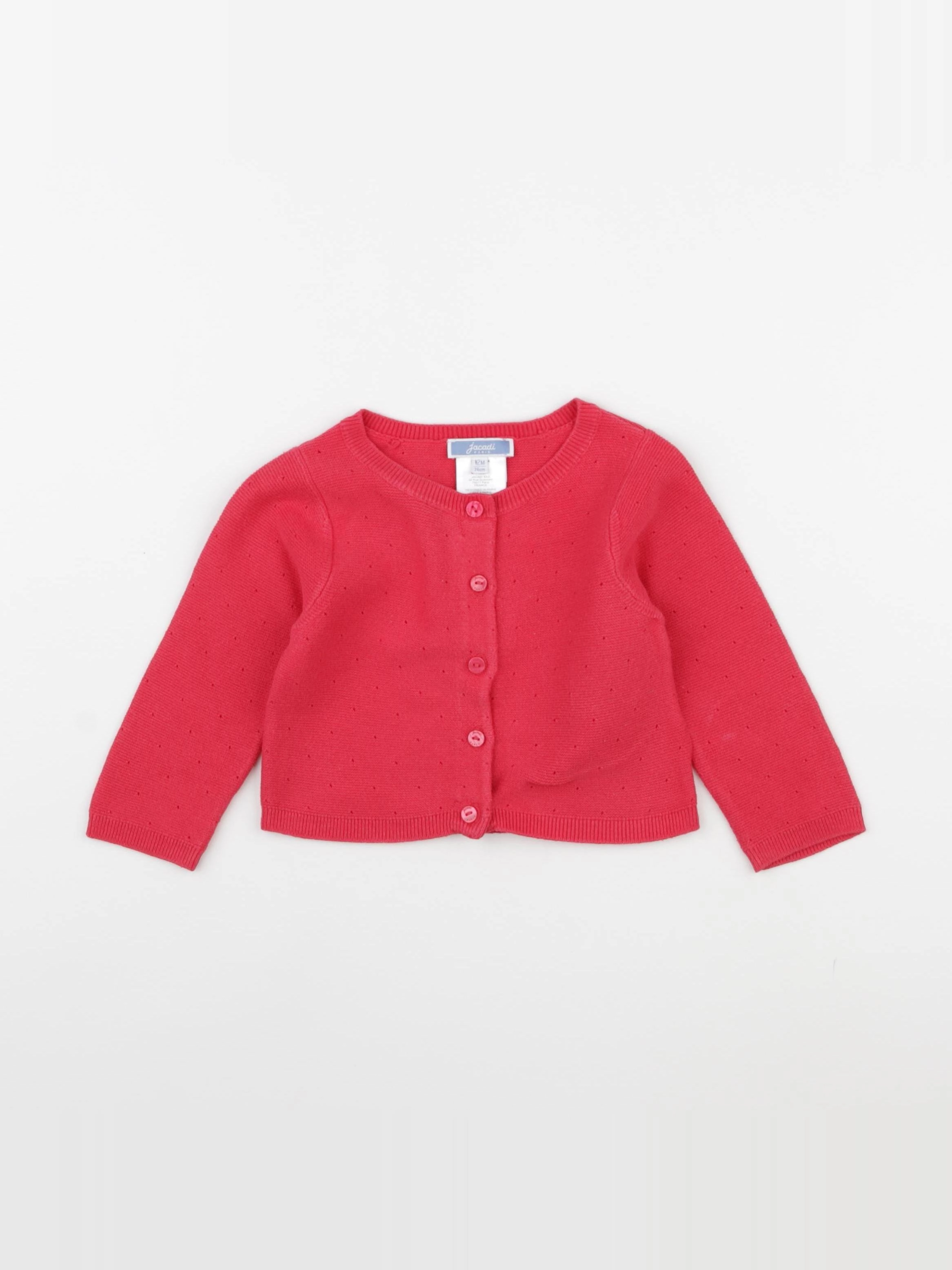 Jacadi - gilet rose - 12 mois