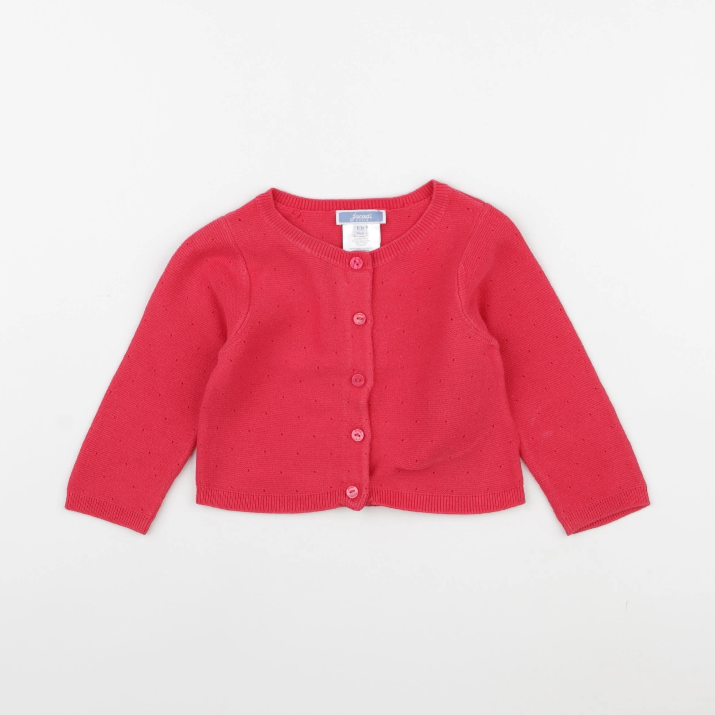 Jacadi - gilet rose - 12 mois