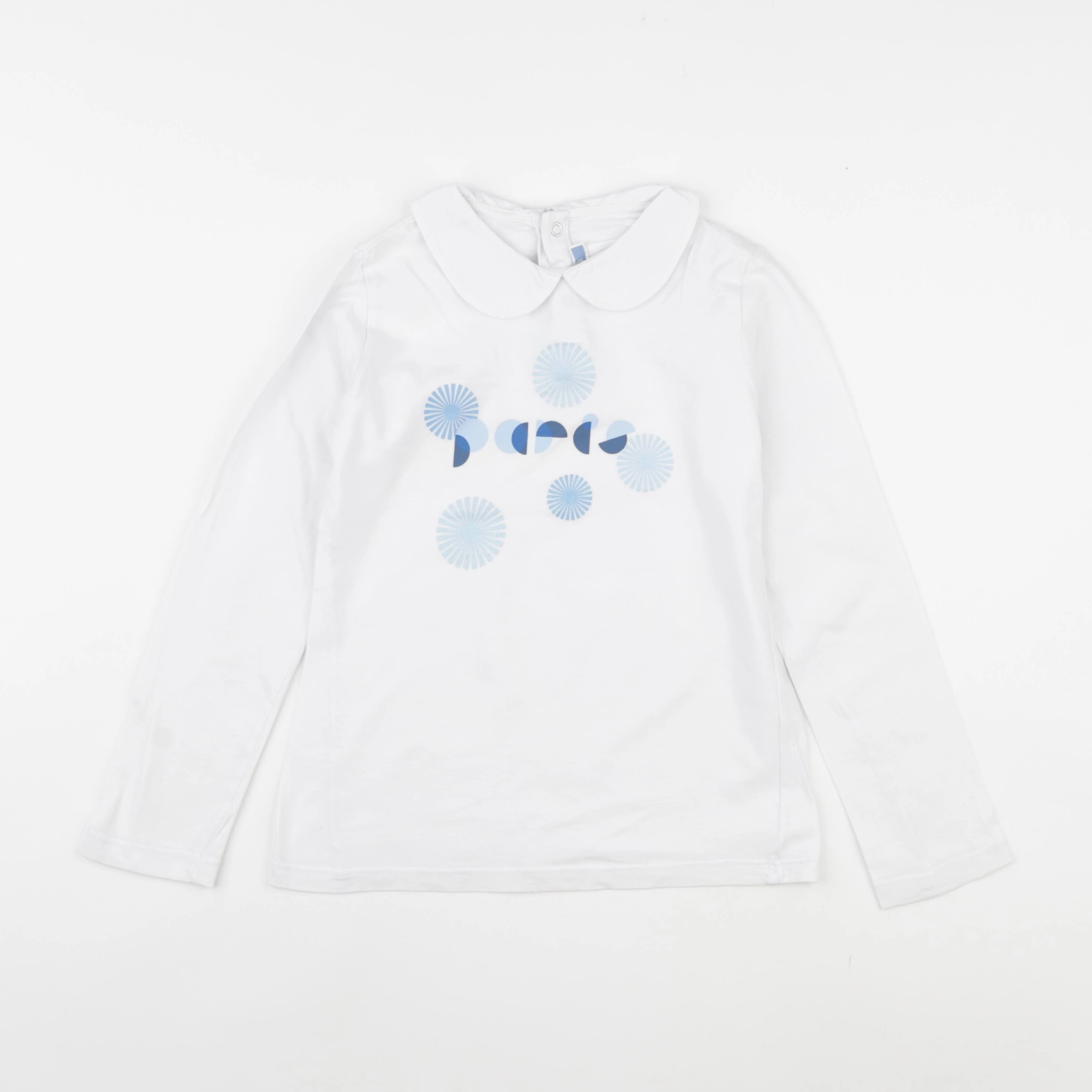 Jacadi - tee-shirt blanc, bleu - 8 ans