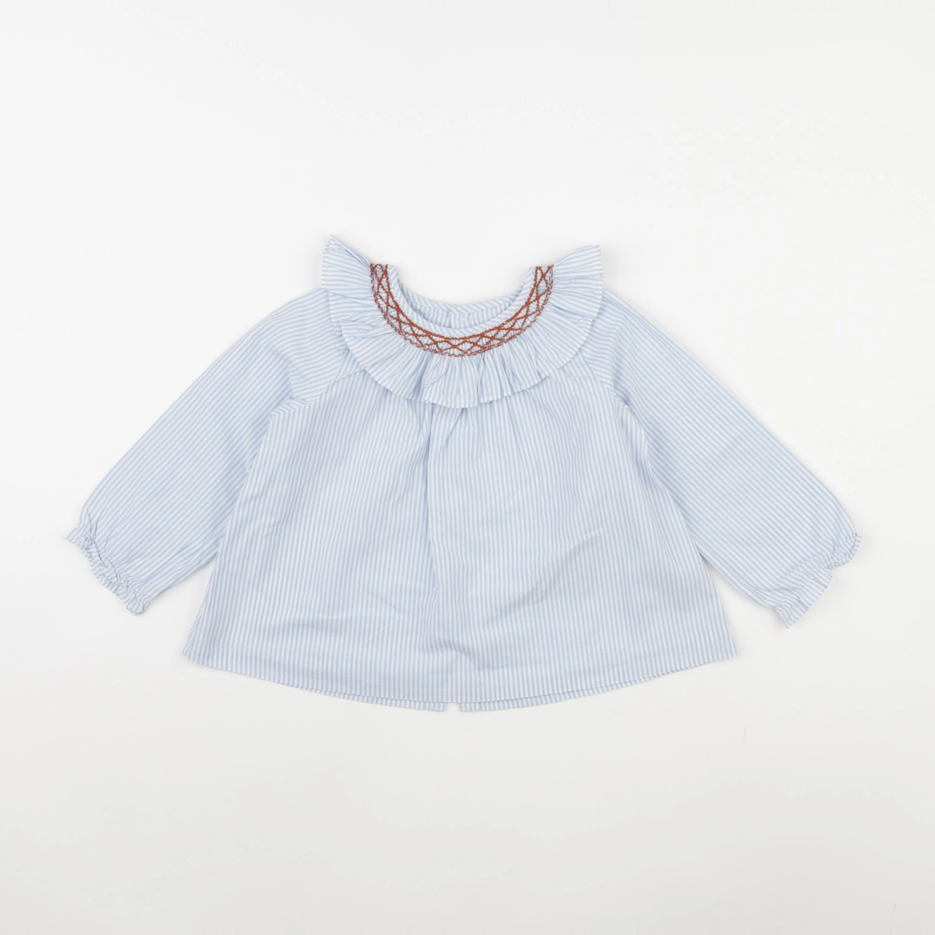 Jacadi - blouse bleu, blanc - 36 mois