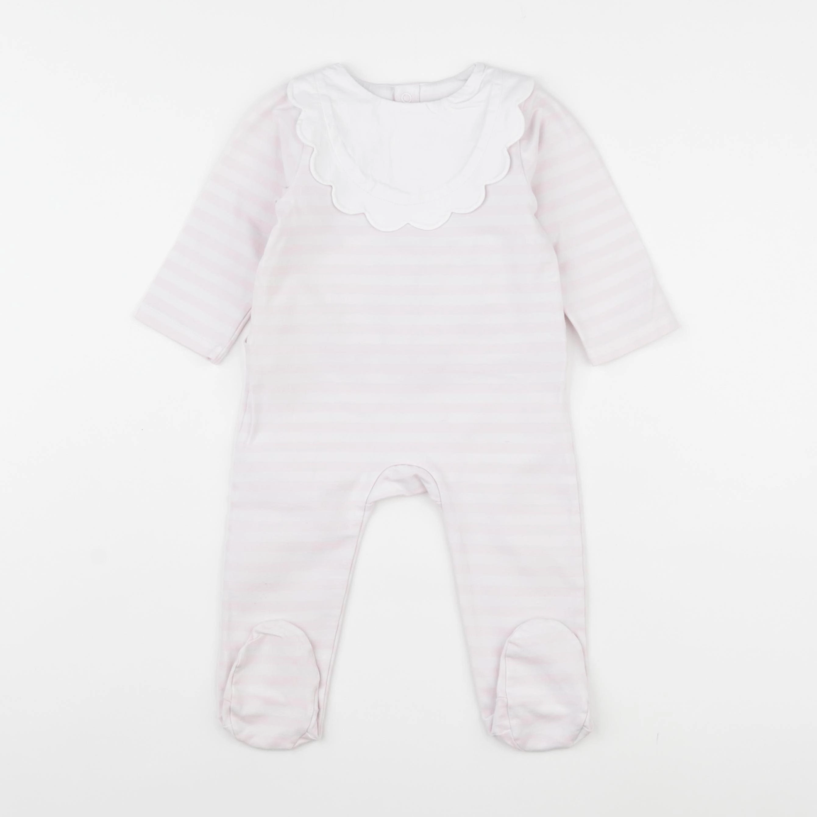 Jacadi - pyjama coton blanc, rose - 12 mois