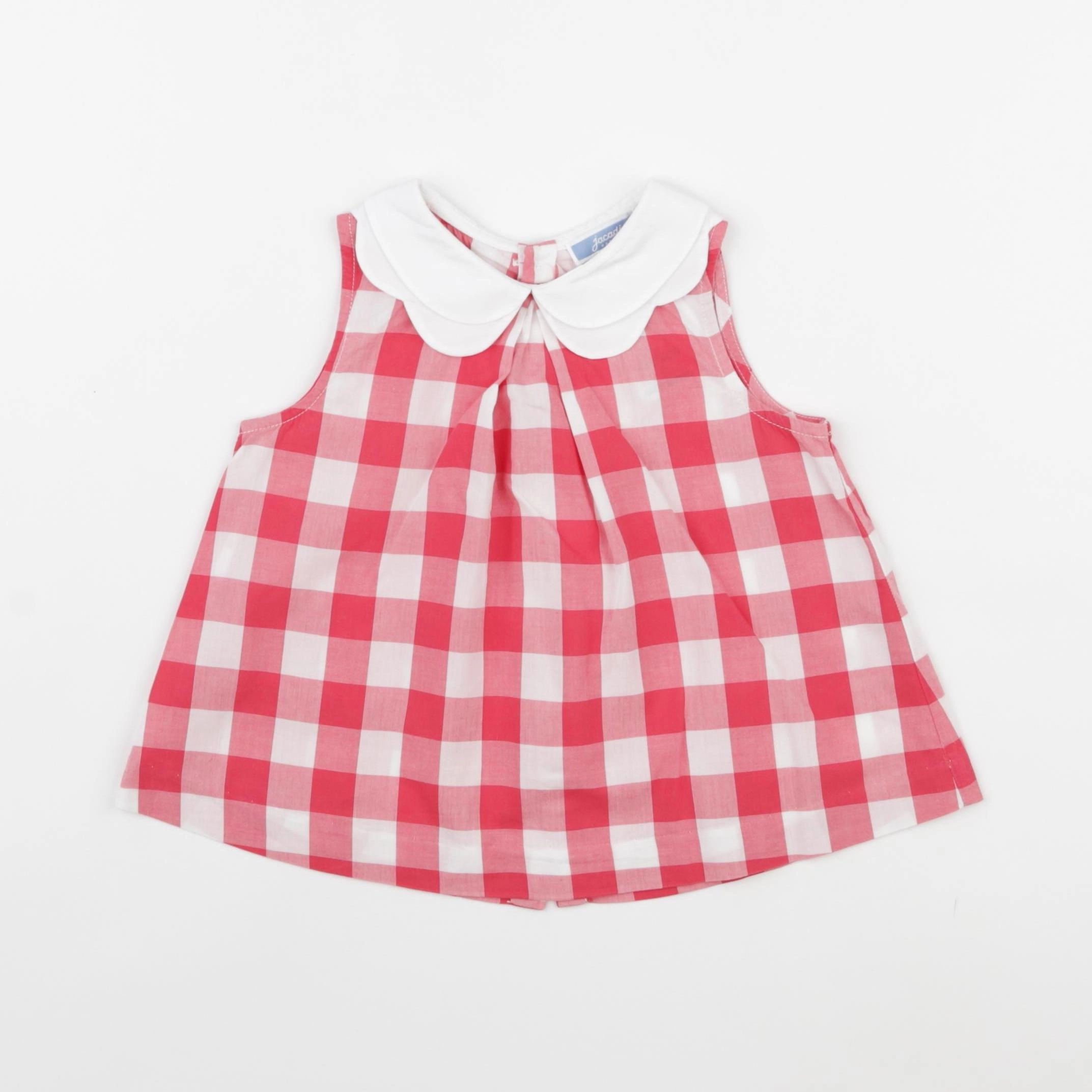 Jacadi - blouse blanc, rouge - 24 mois