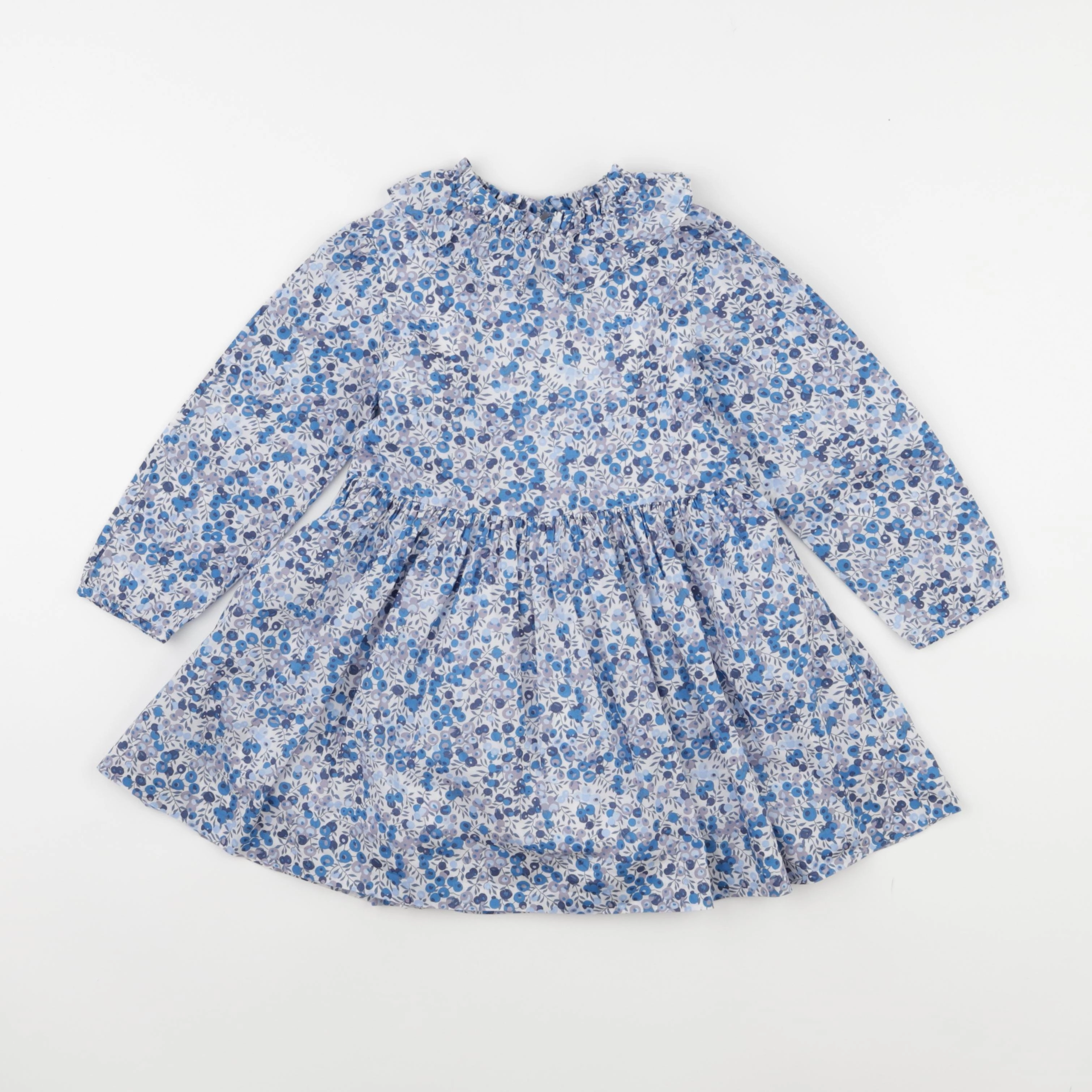 Jacadi - robe liberty blanc, bleu - 3 ans