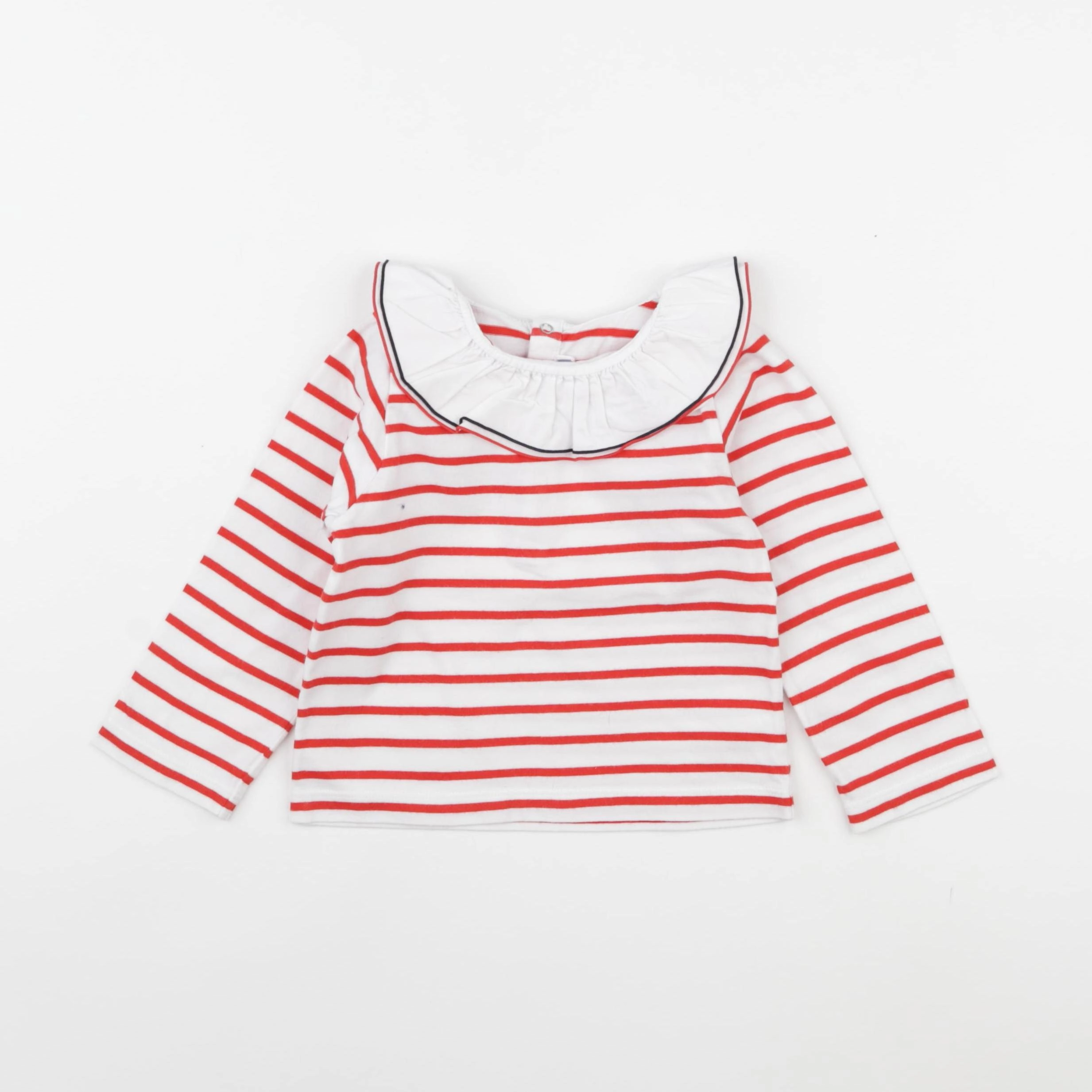 Jacadi - tee-shirt blanc, rouge - 24 mois