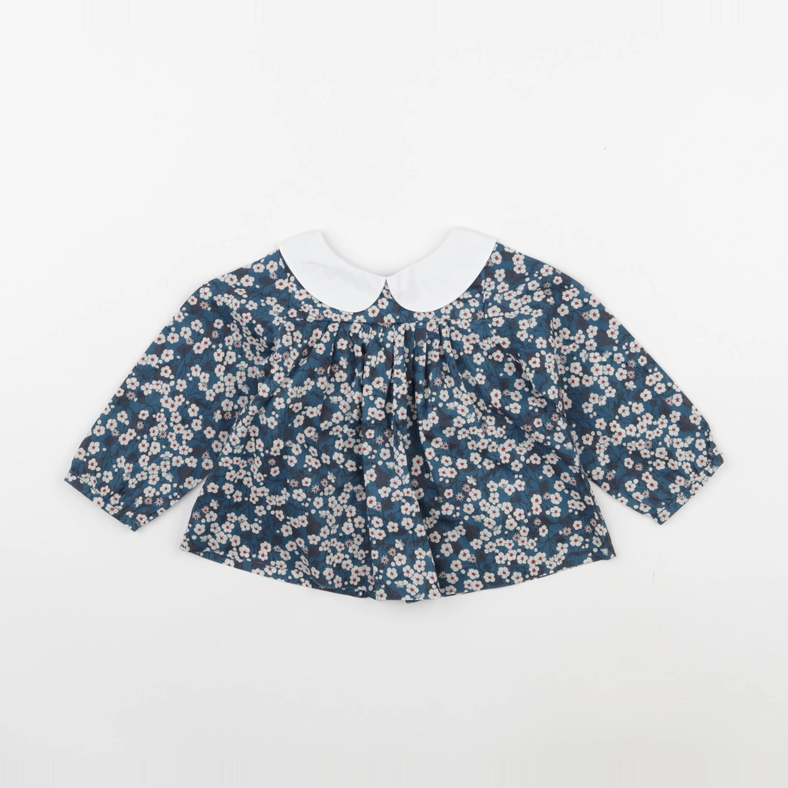 Jacadi - blouse liberty bleu - 18 mois