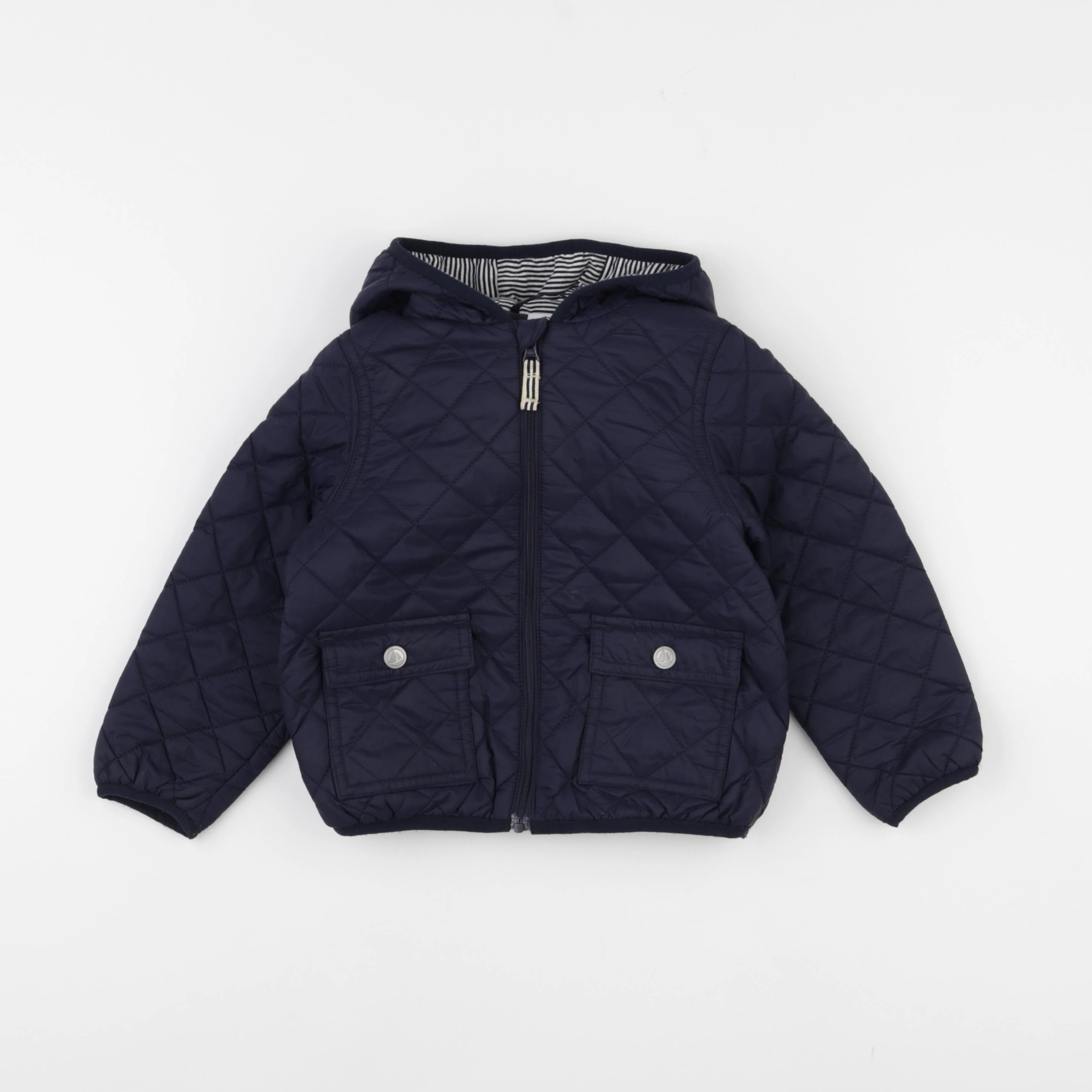 Petit Bateau - doudoune bleu - 3 ans