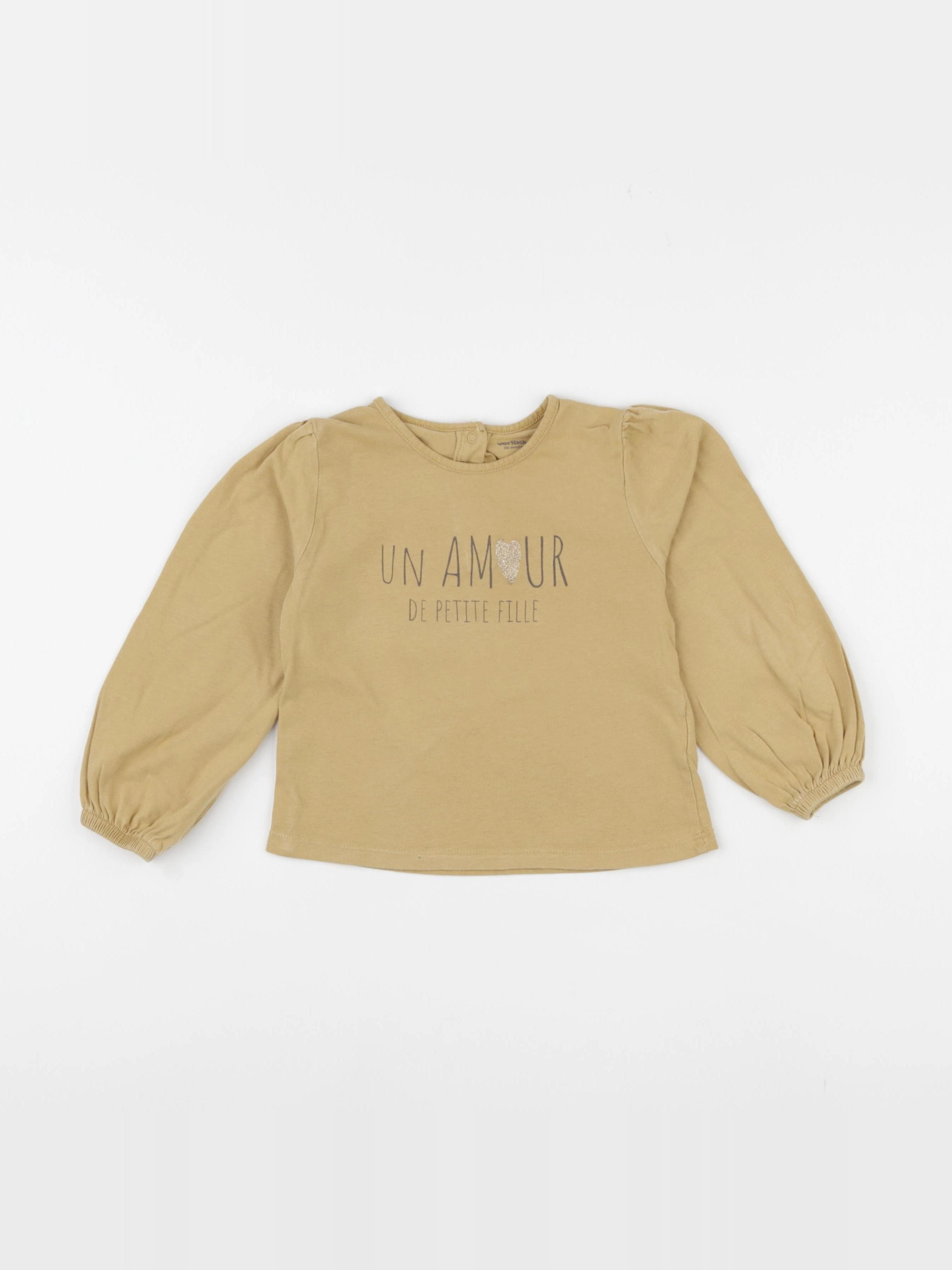 Vertbaudet - tee-shirt jaune - 36 mois