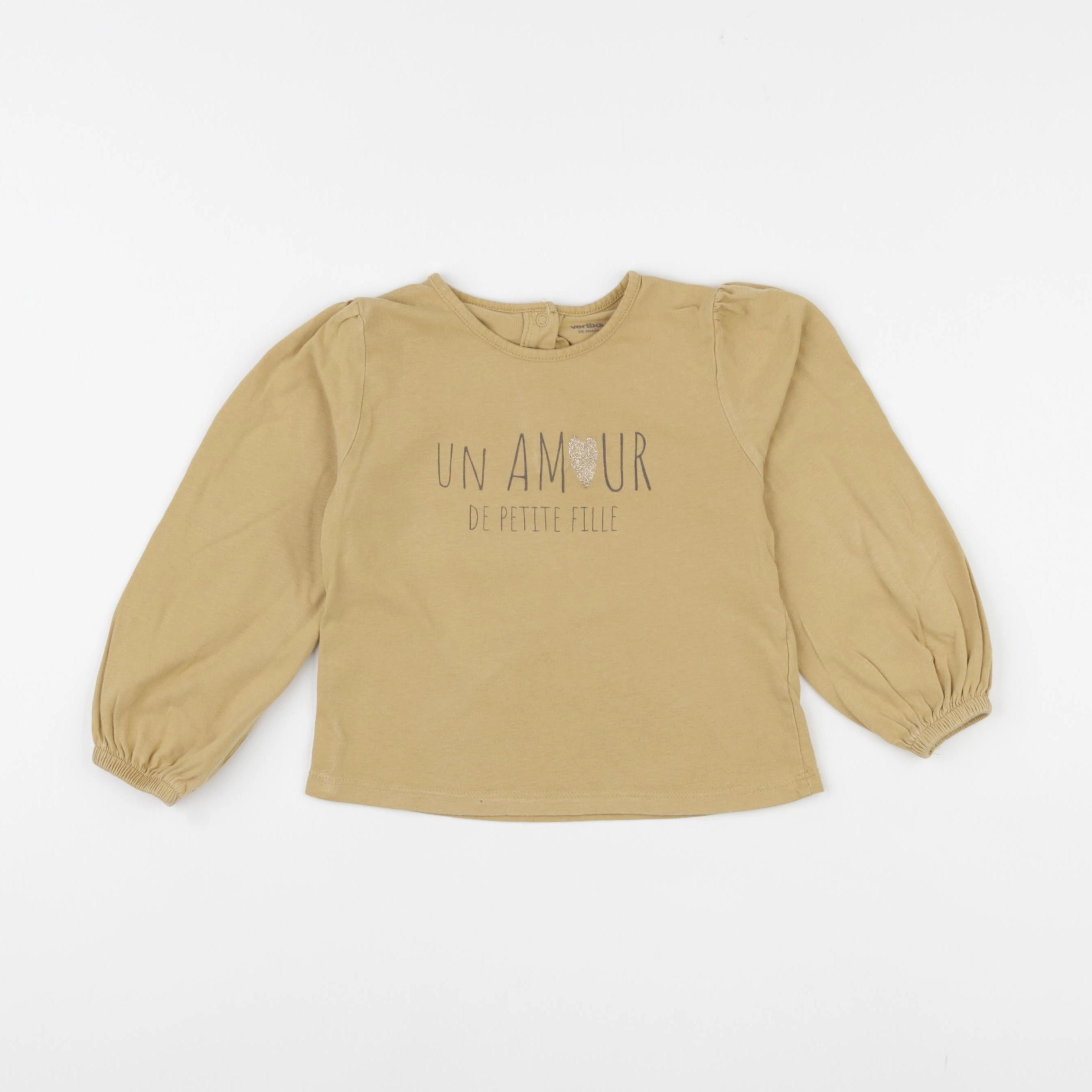 Vertbaudet - tee-shirt jaune - 36 mois