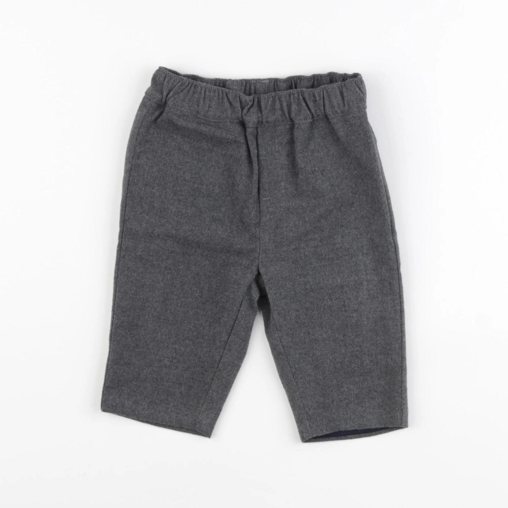 Jacadi - pantalon doublé gris - 6 mois
