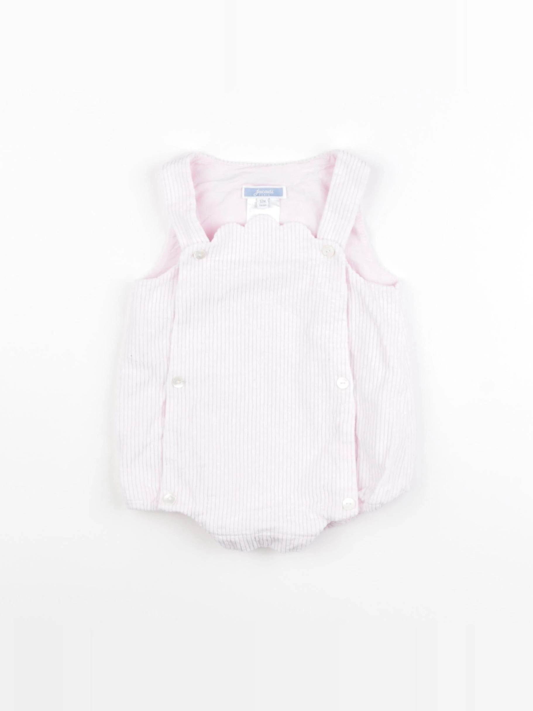 Jacadi - salopette doublé rose - 12 mois