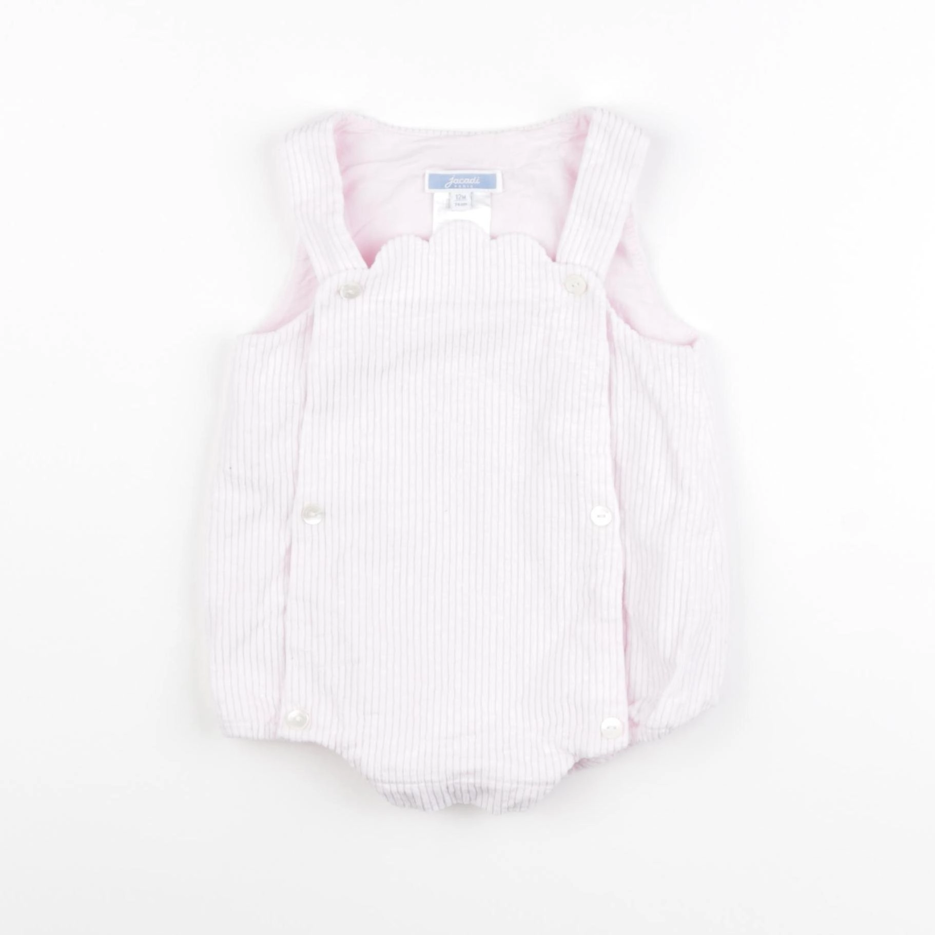 Jacadi - salopette doublé rose - 12 mois