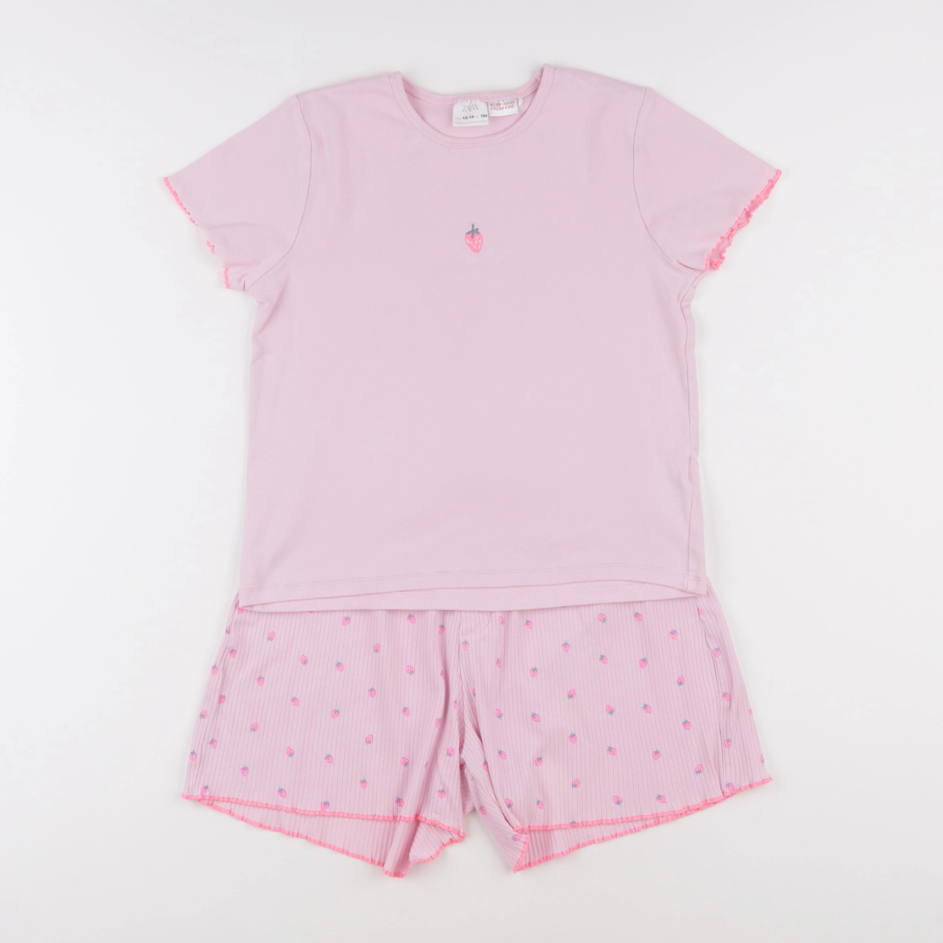 Zara - pyjama coton rose - 13/14 ans