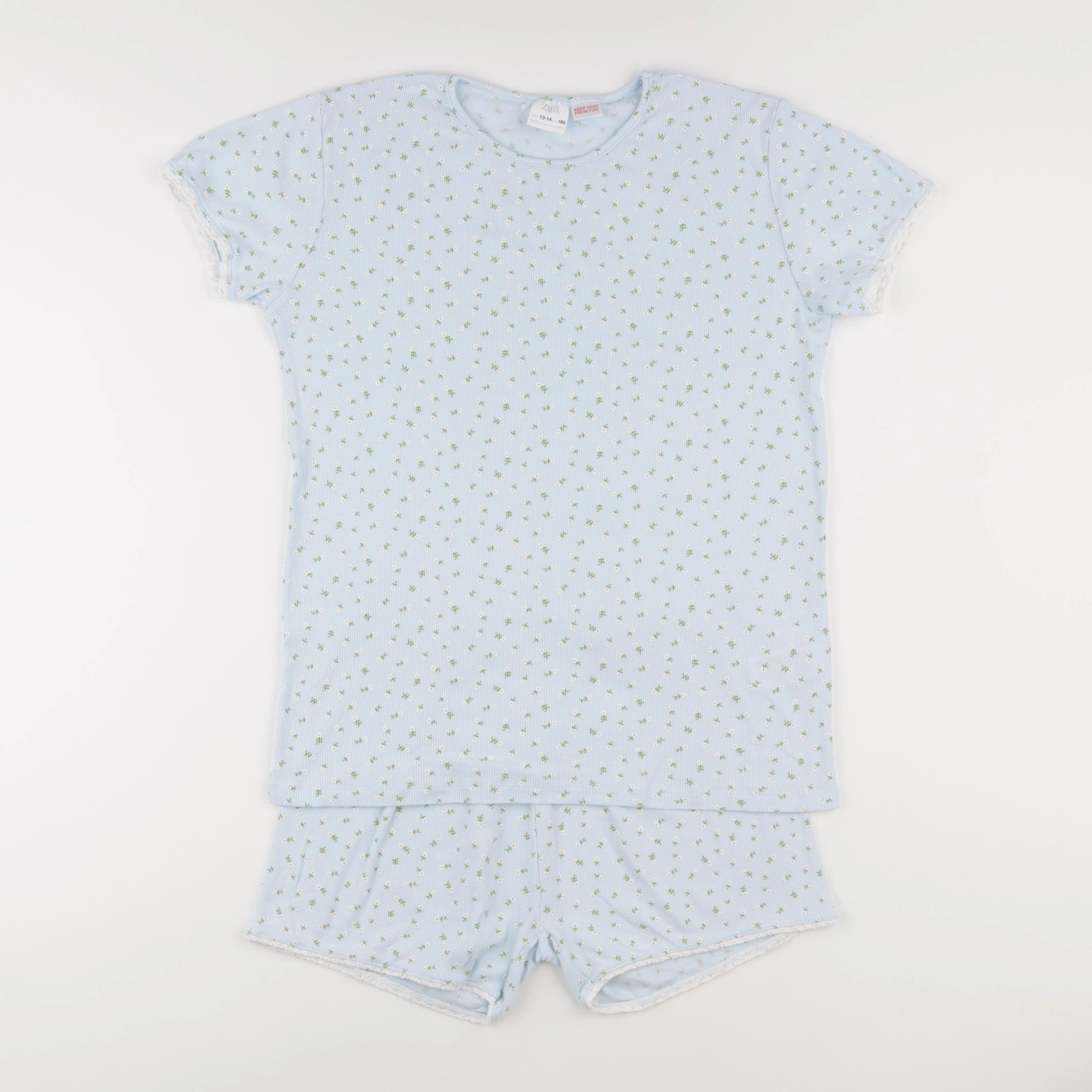 Zara - pyjama coton bleu - 13/14 ans