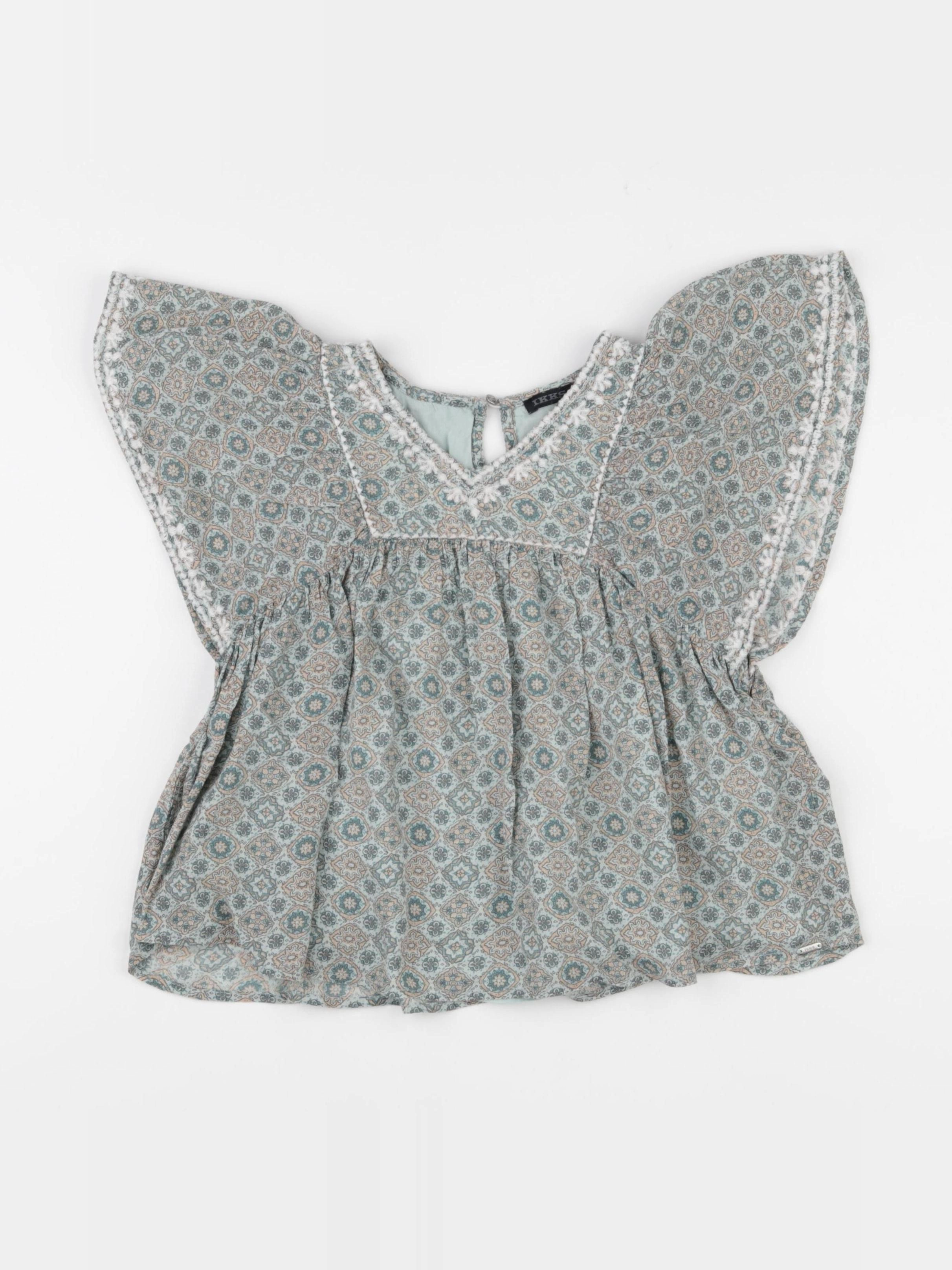IKKS - blouse bleu - 8 ans