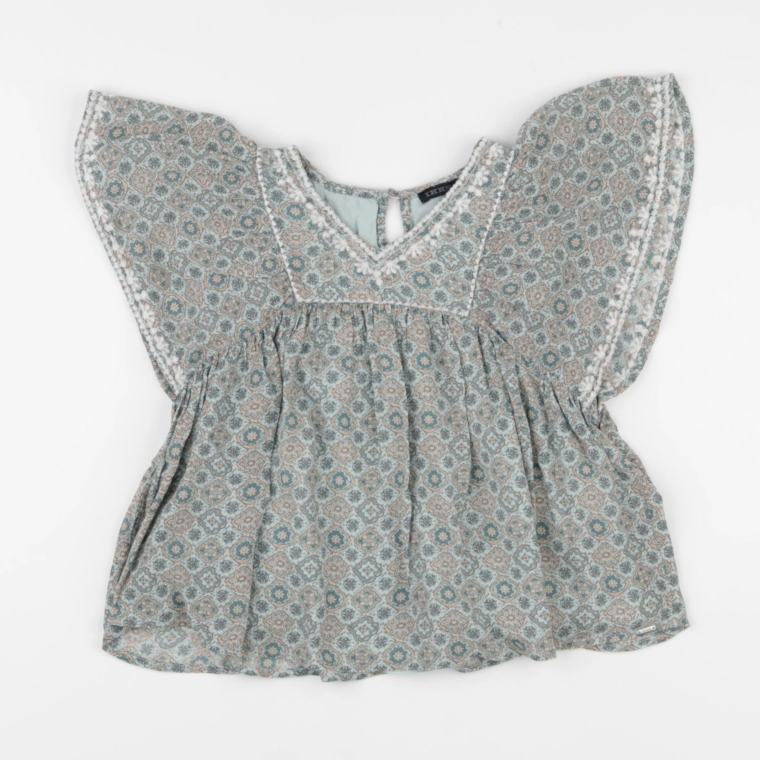 IKKS - blouse bleu - 8 ans