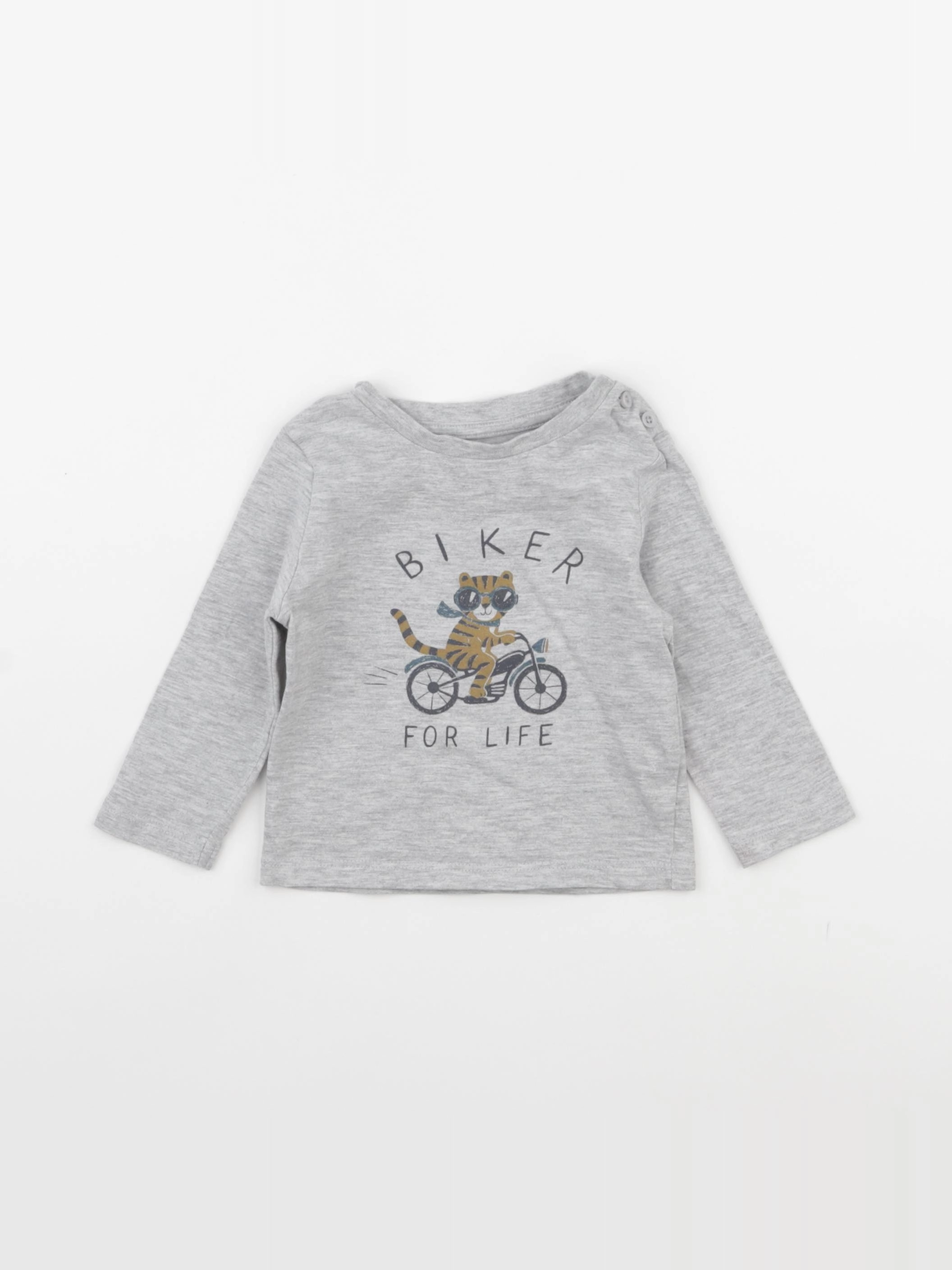 Vertbaudet - tee-shirt gris - 6 mois