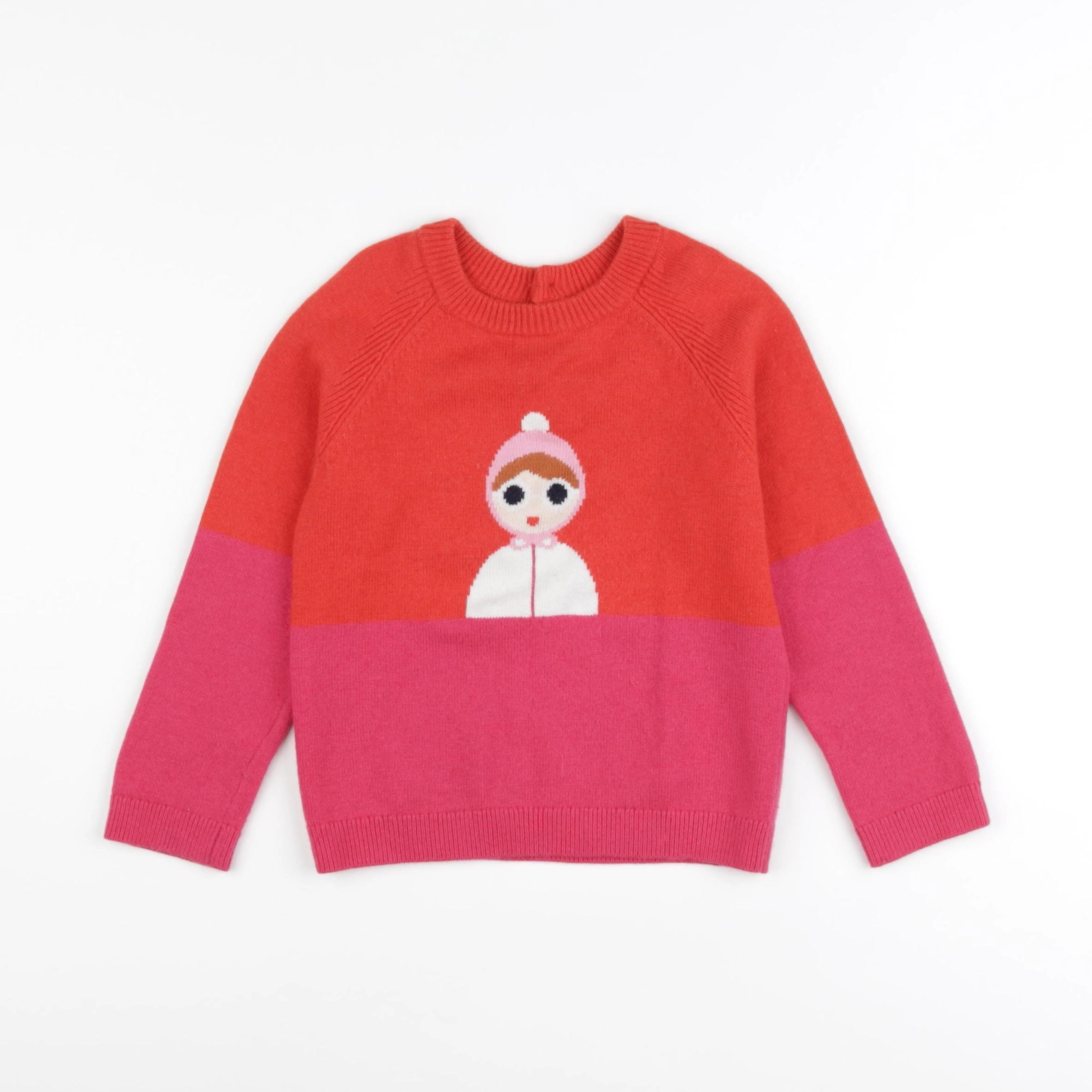 Jacadi - pull rouge - 4 ans