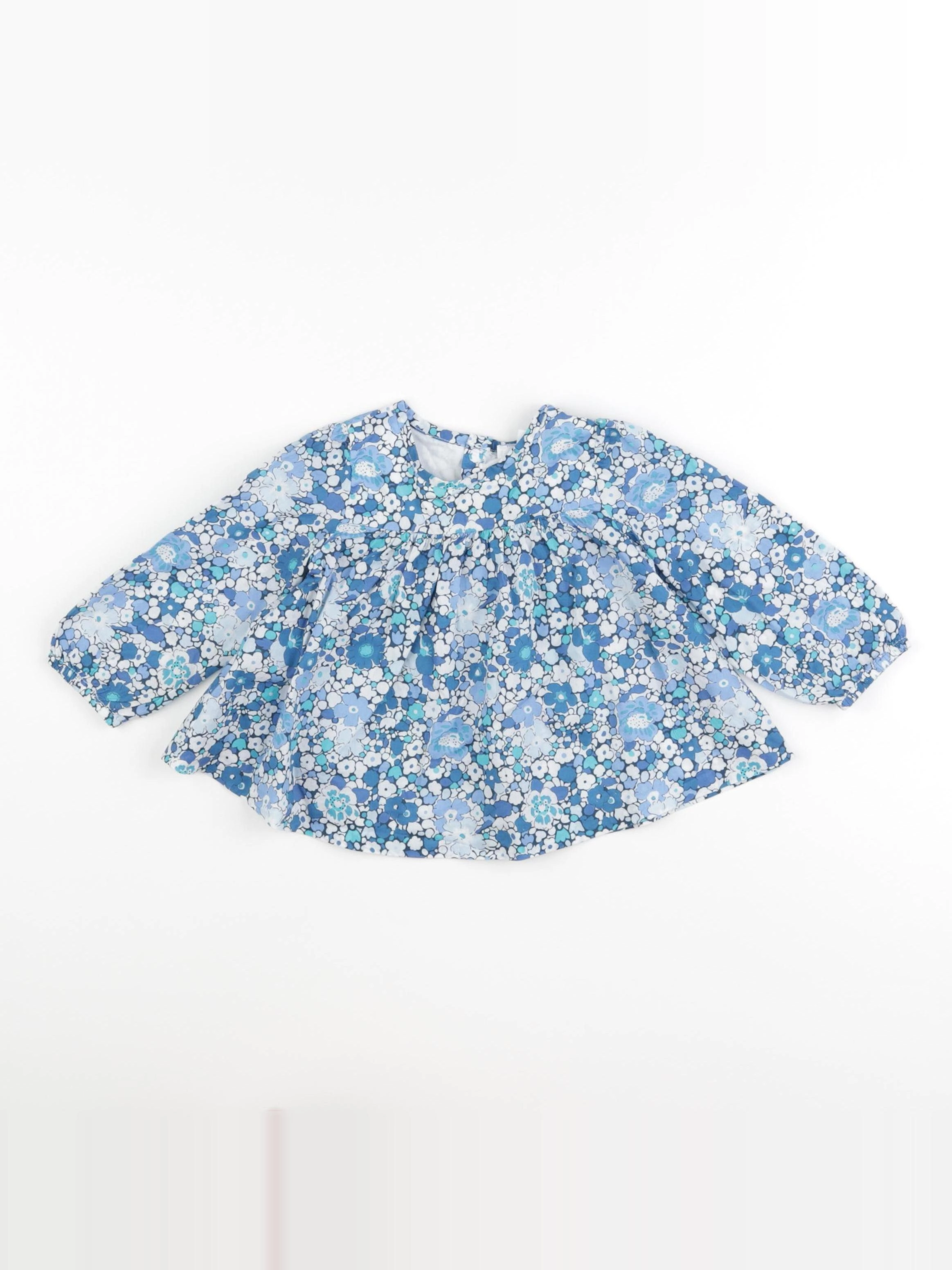 Jacadi - blouse liberty bleu - 12 mois