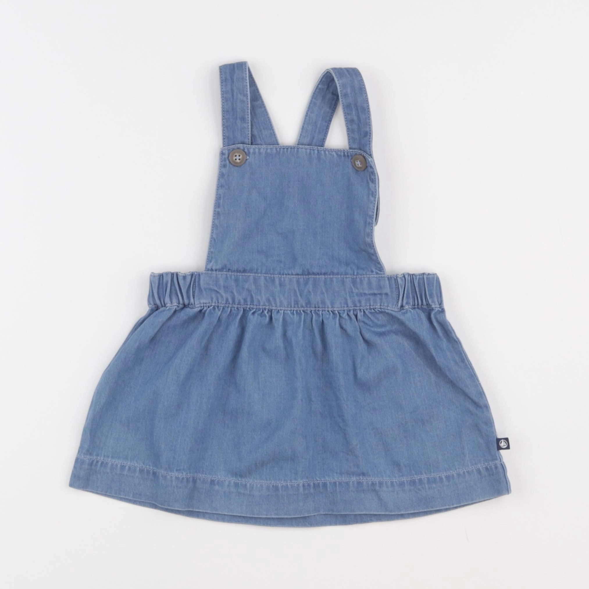 Petit Bateau - robe bleu - 12 mois