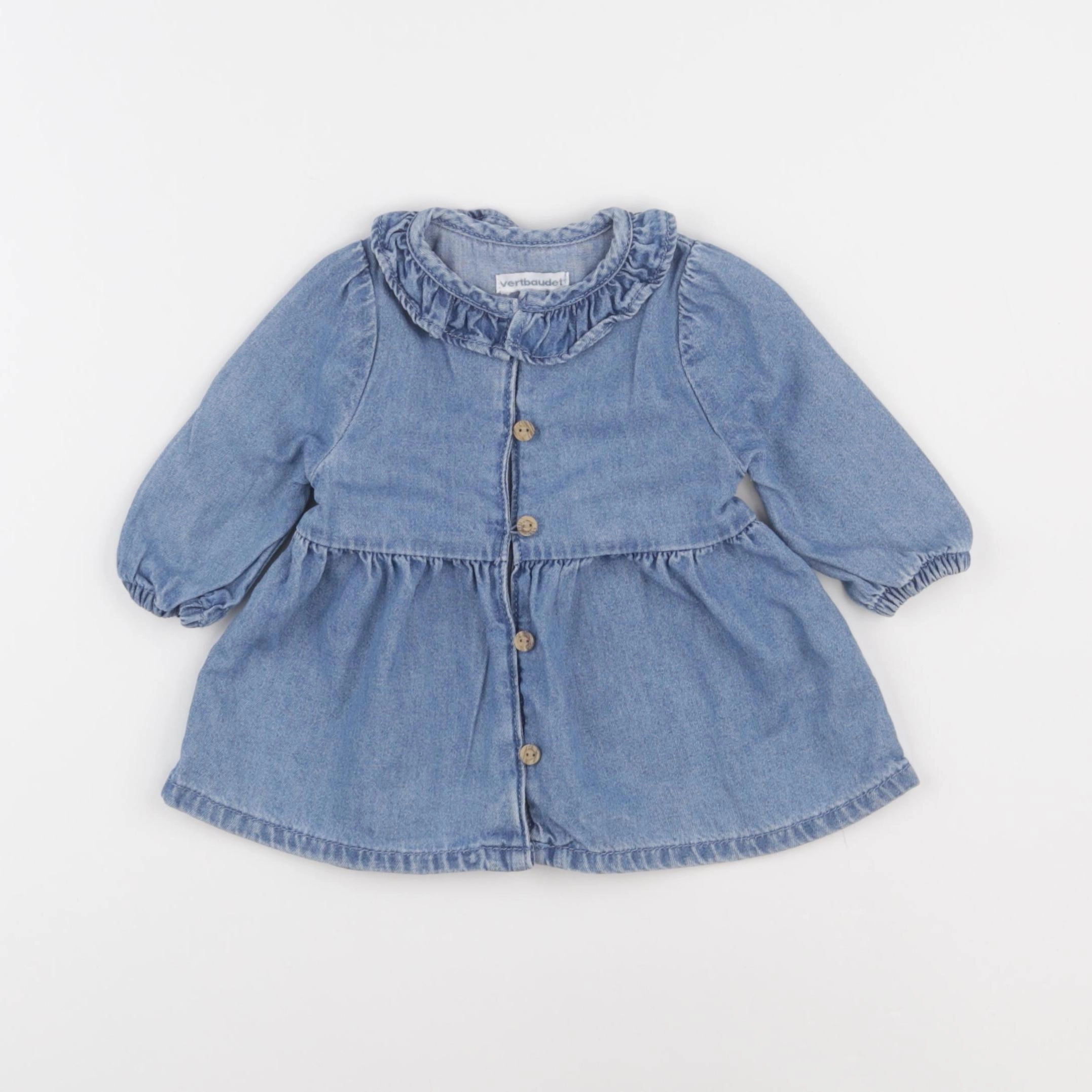Vertbaudet - robe bleu - 3 mois