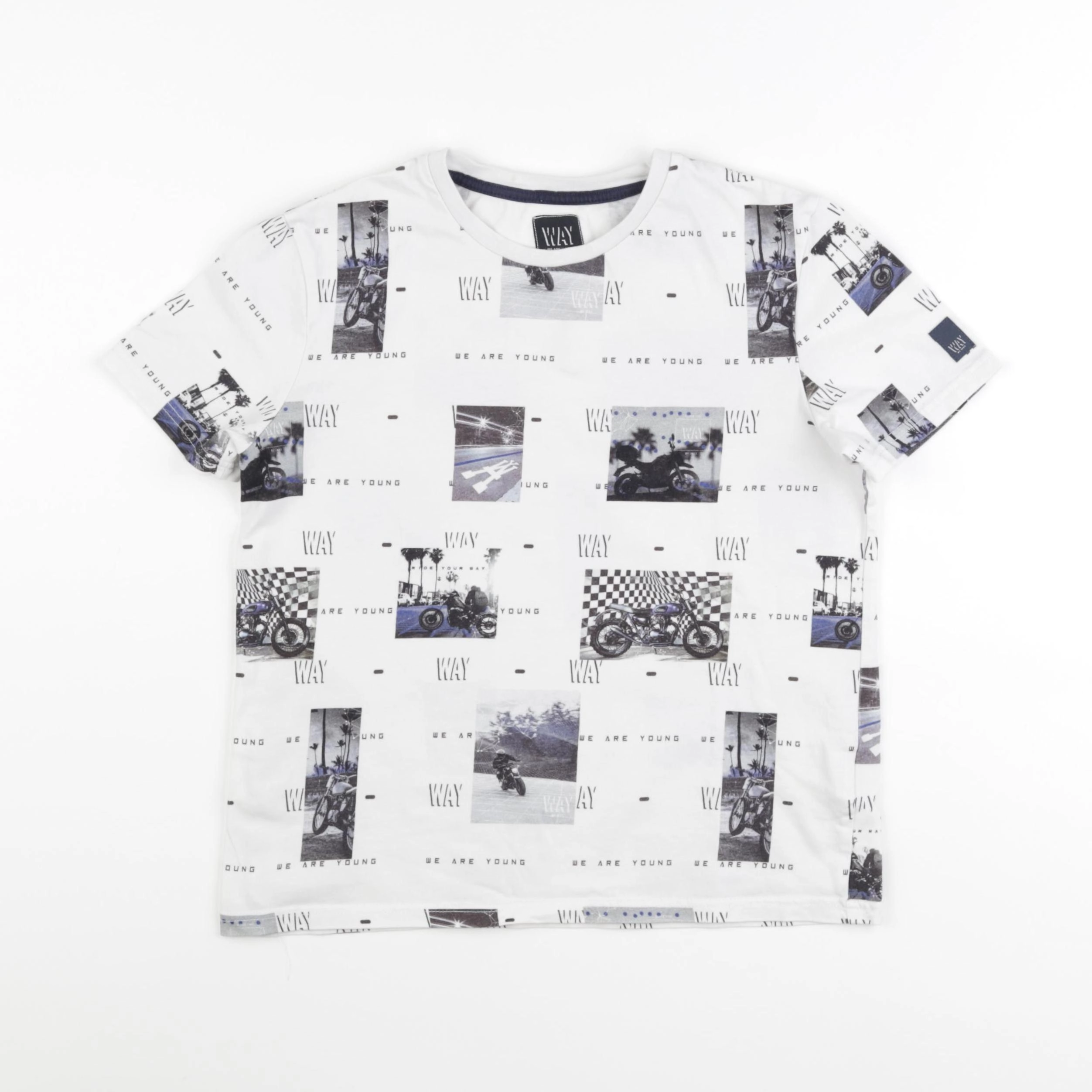 IKKS - tee-shirt blanc, gris - 12 ans