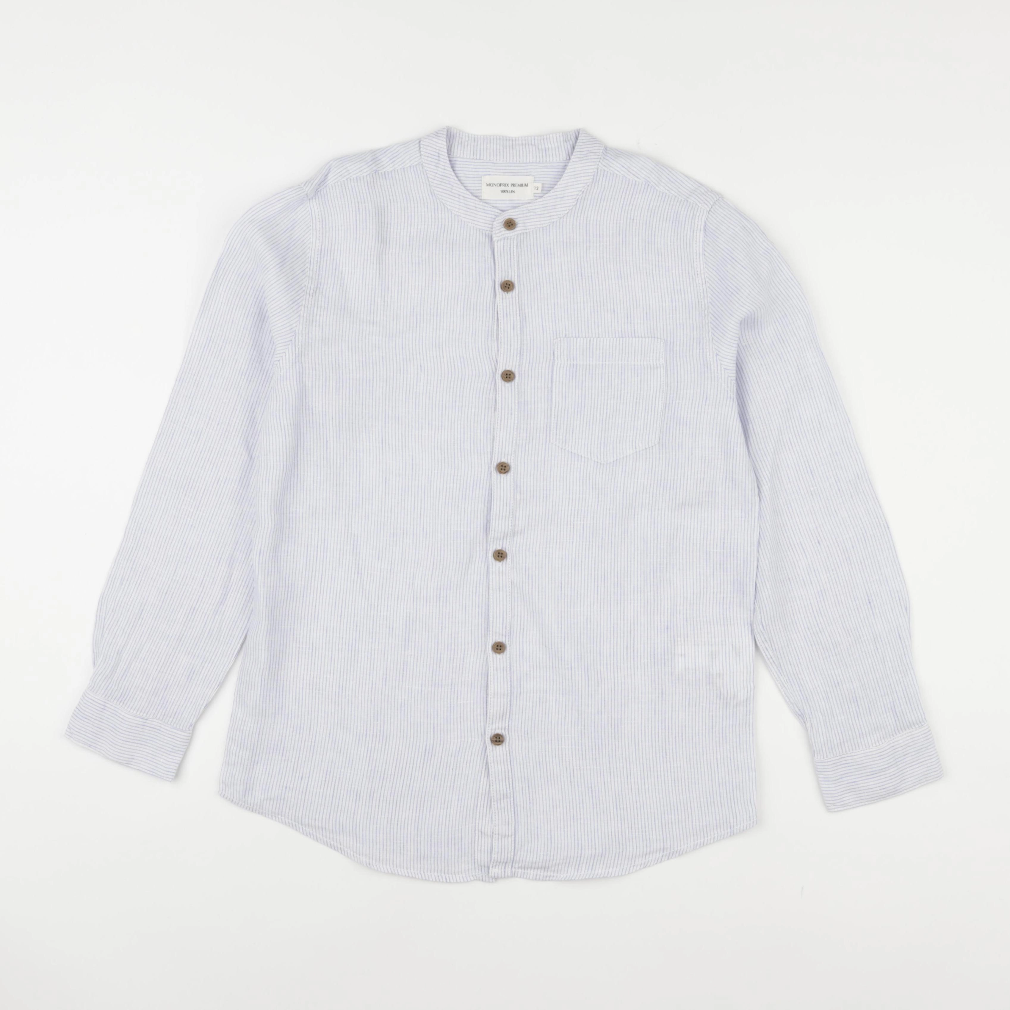 Monoprix - chemise bleu - 12 ans