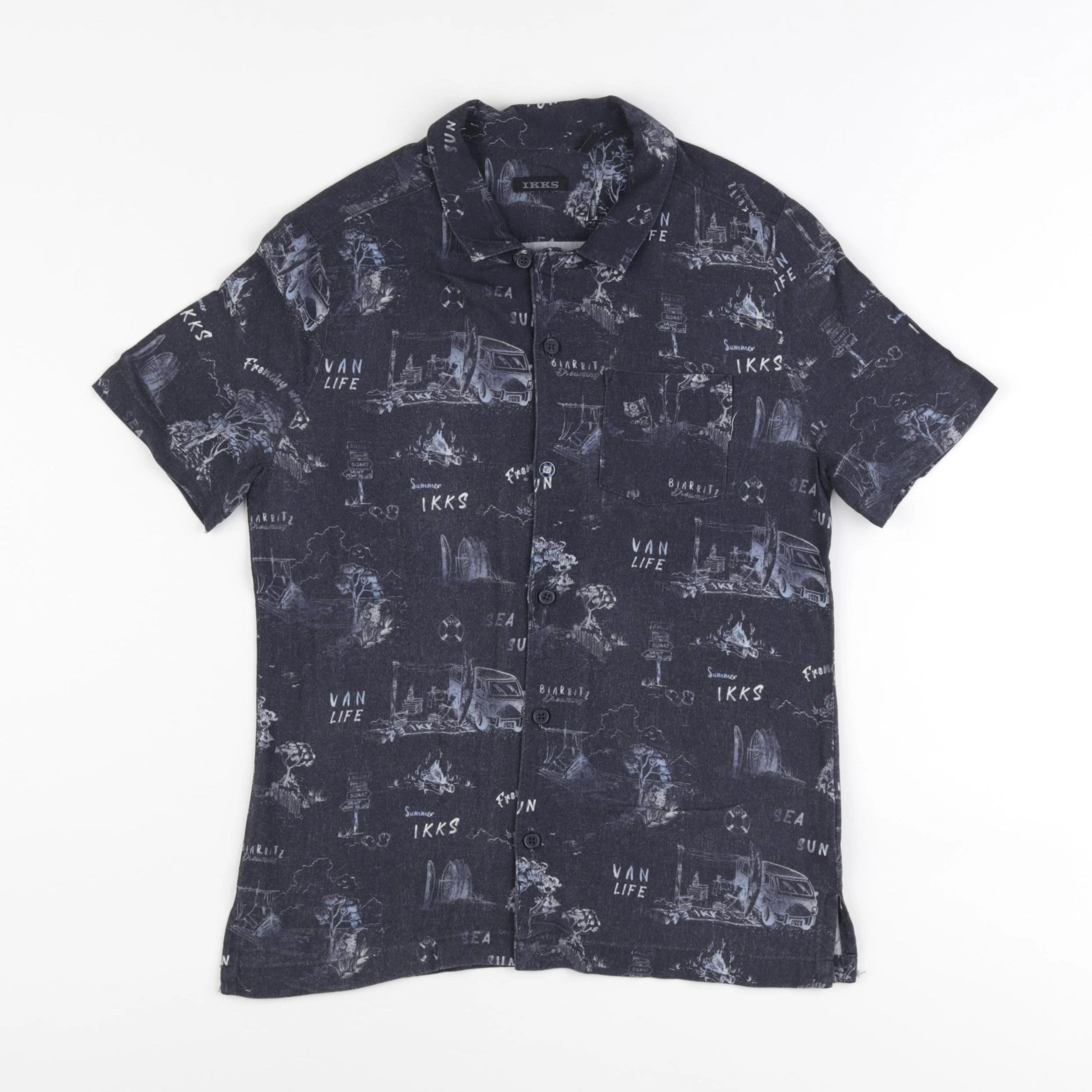 IKKS - chemise bleu - 8 ans