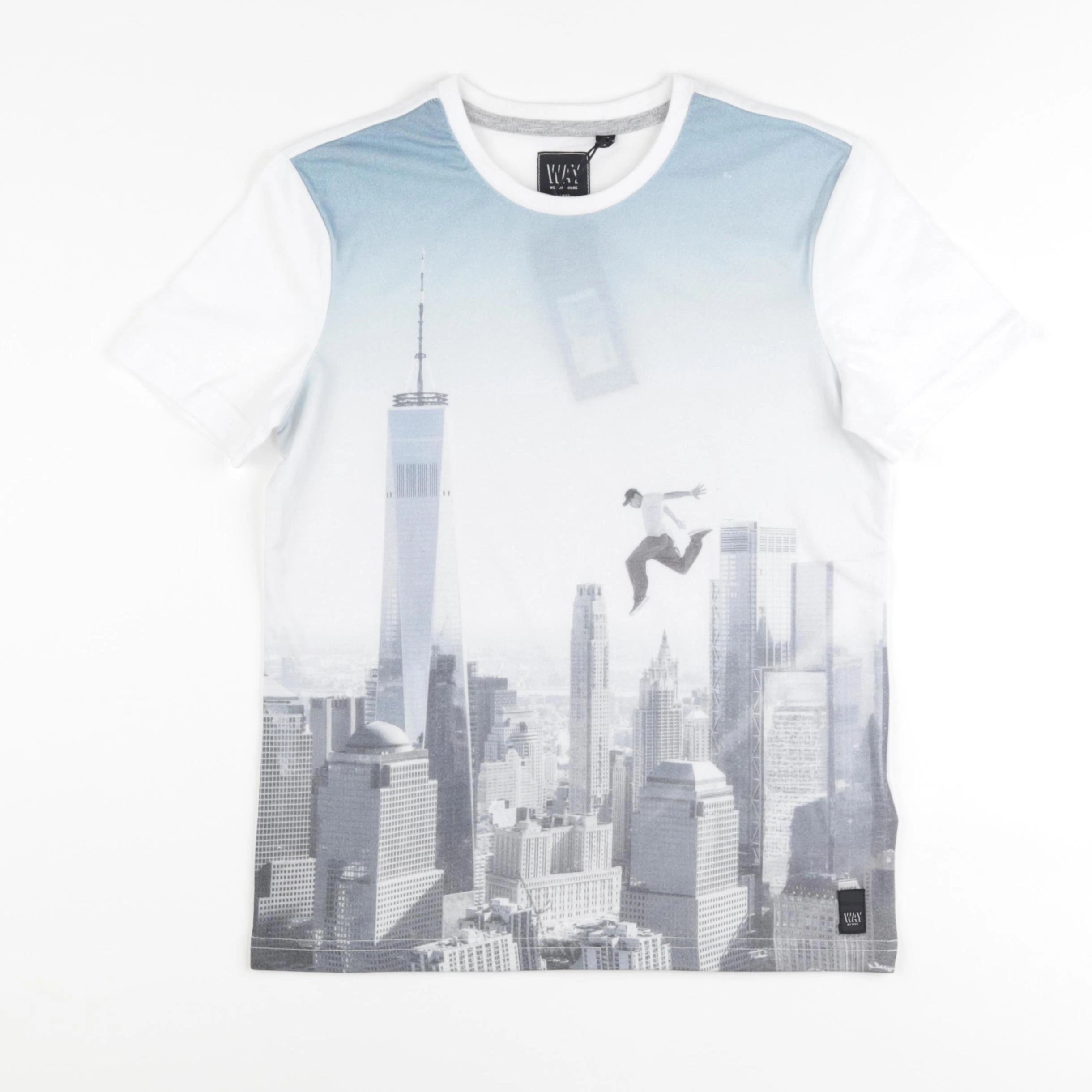 IKKS - tee-shirt blanc, gris - 10 ans