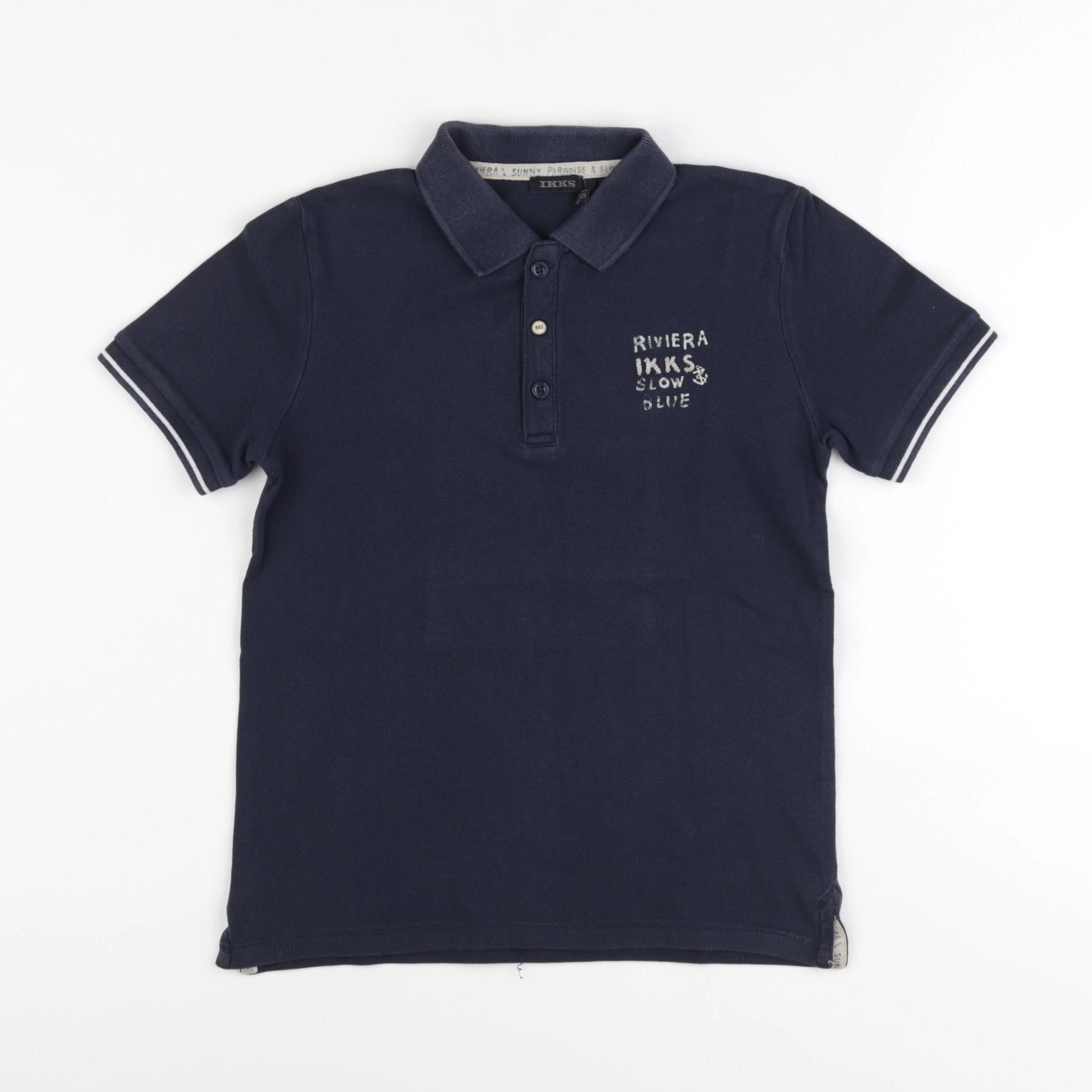 IKKS - polo imprimé au dos bleu - 8 ans