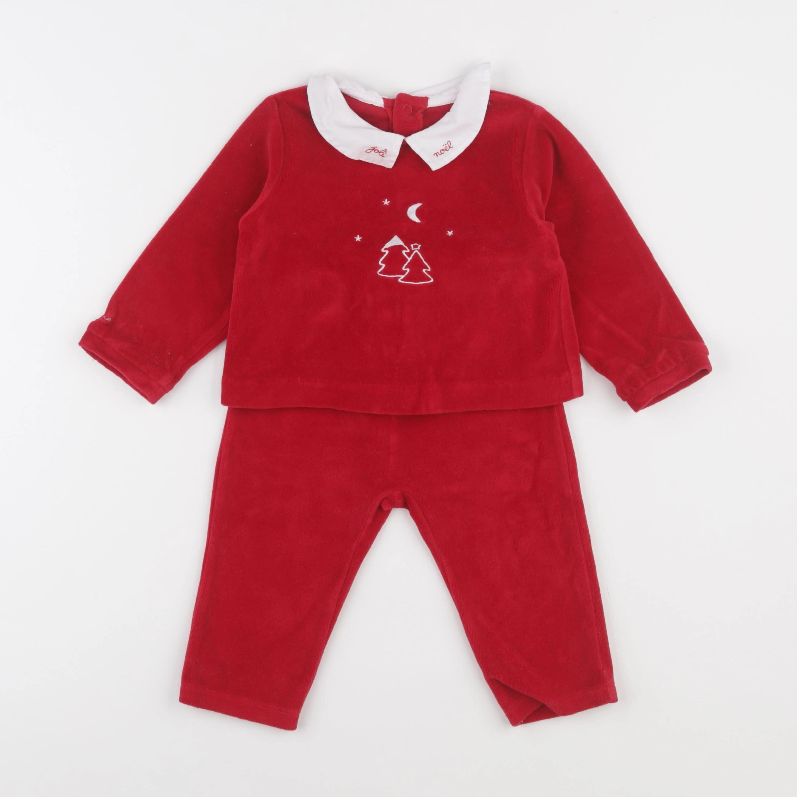 Jacadi - pyjama velours rouge - 18 mois
