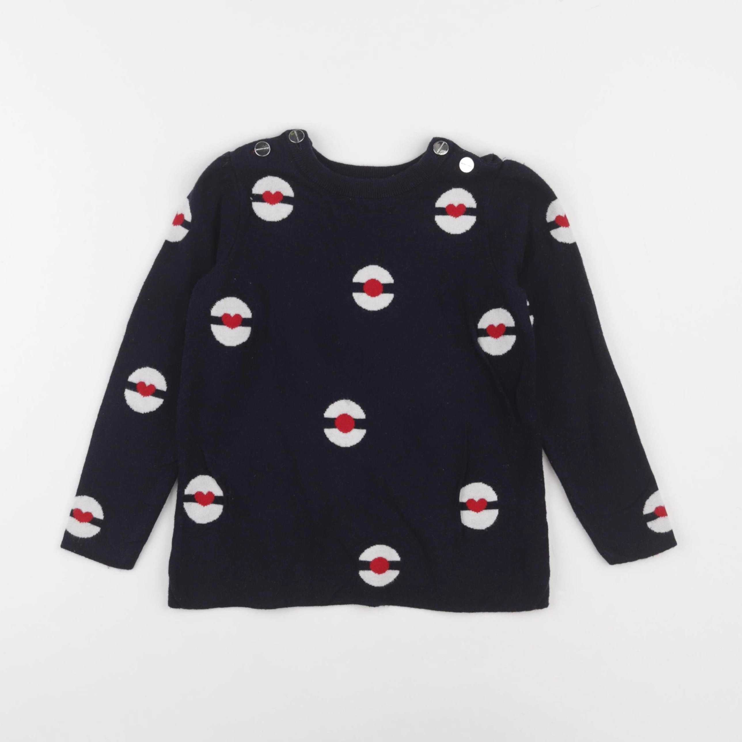 Jacadi - pull bleu - 6 ans