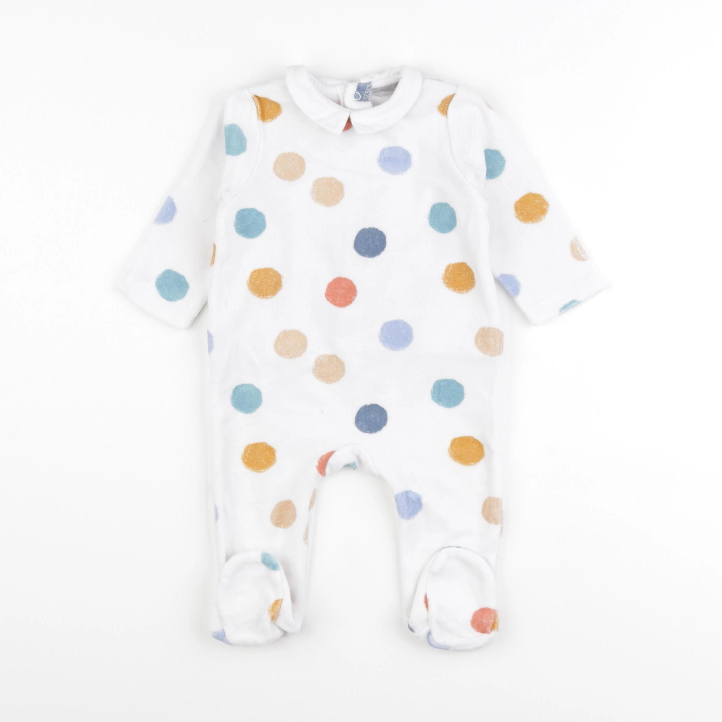 Boutchou - pyjama velours blanc - 6 mois