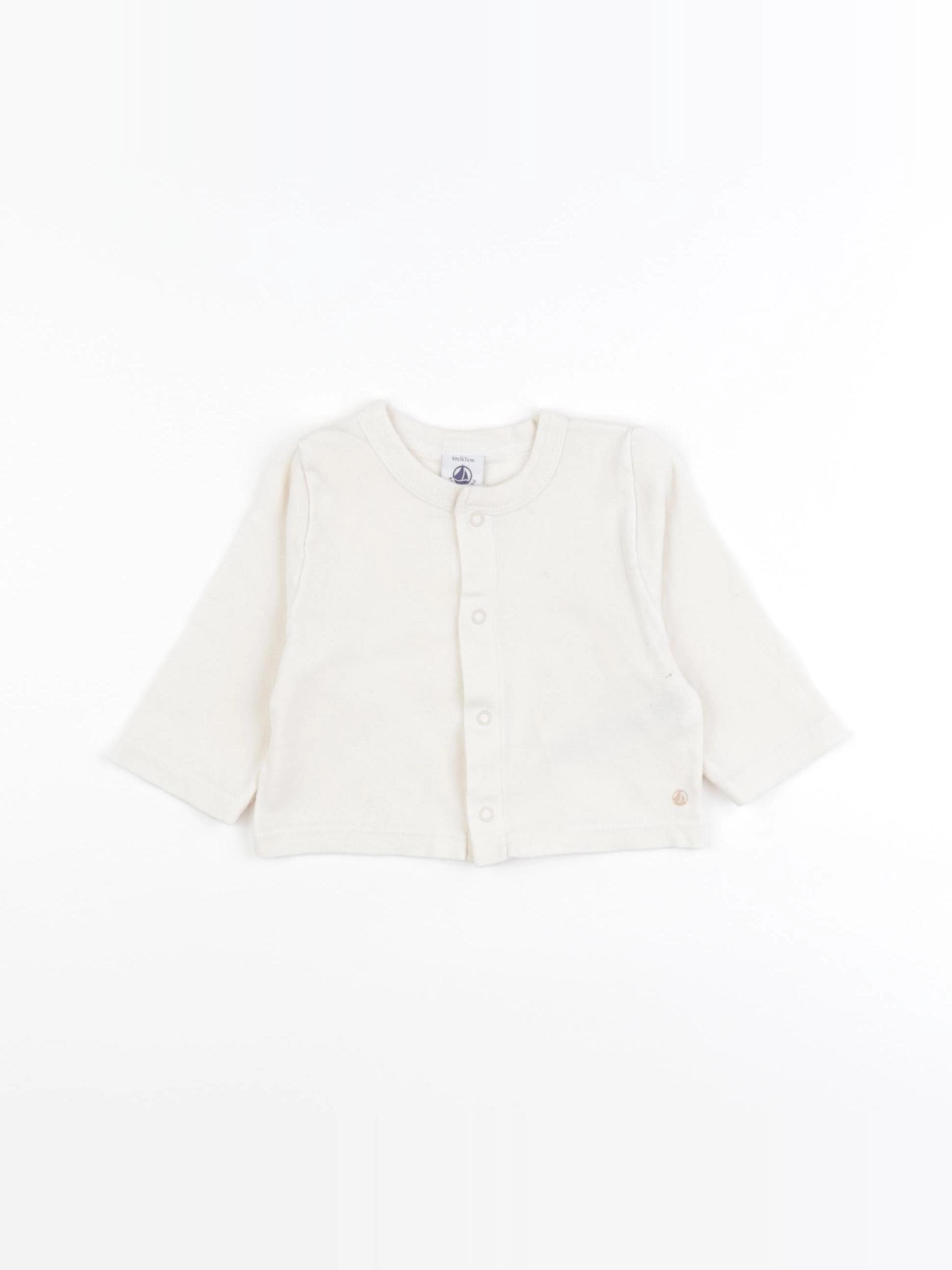 Petit Bateau - gilet beige - 6 mois