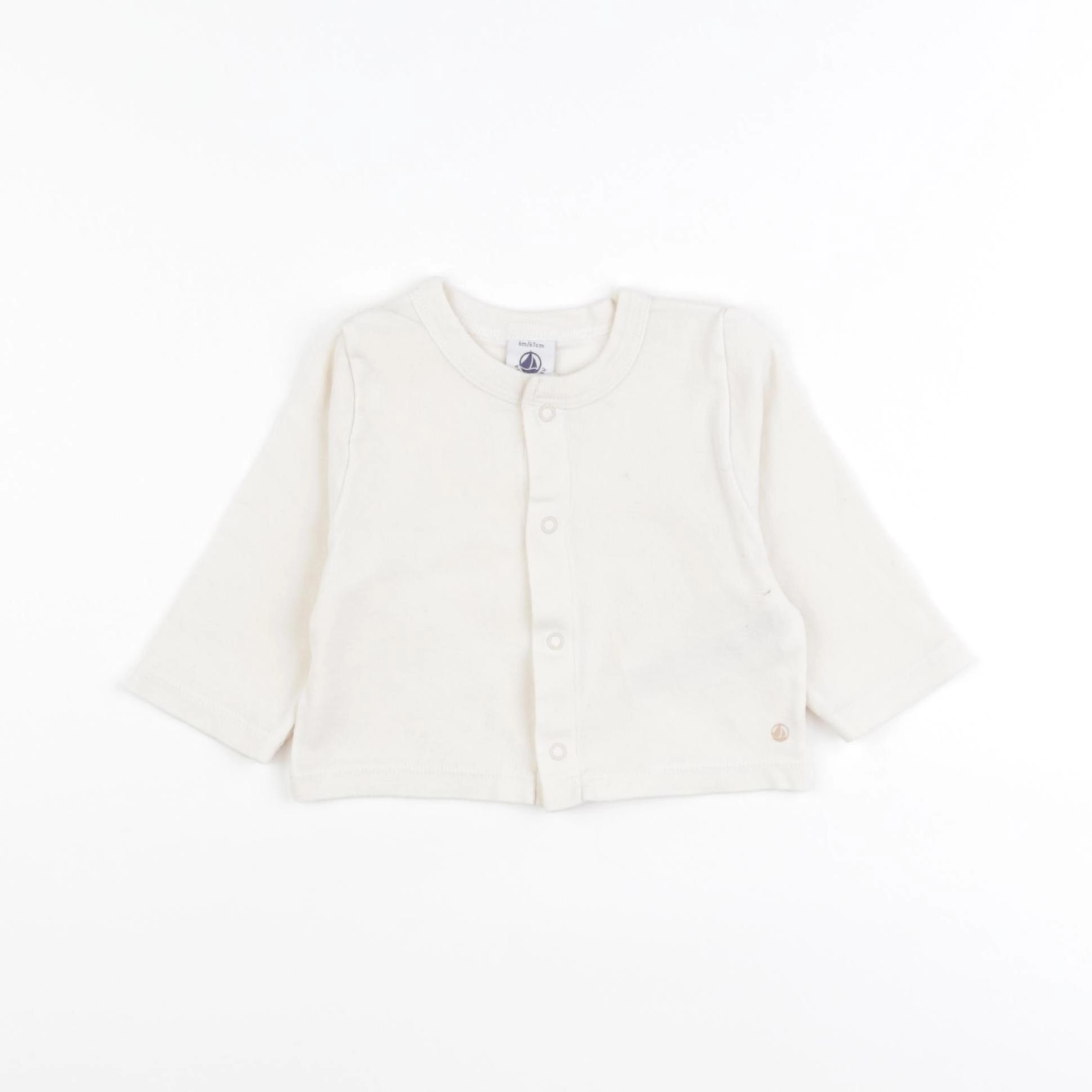 Petit Bateau - gilet beige - 6 mois