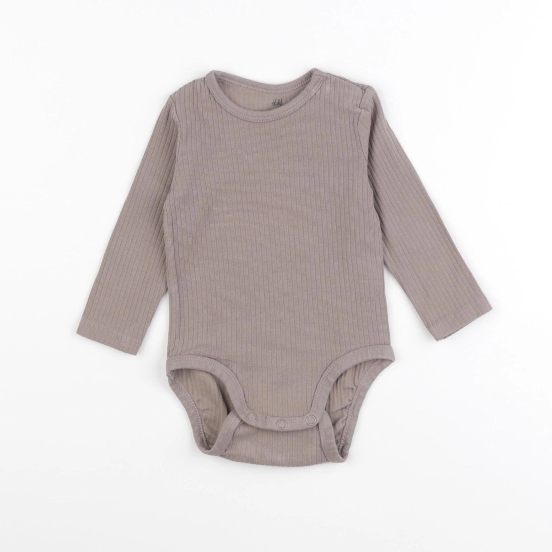 H&M - body gris - 6 mois