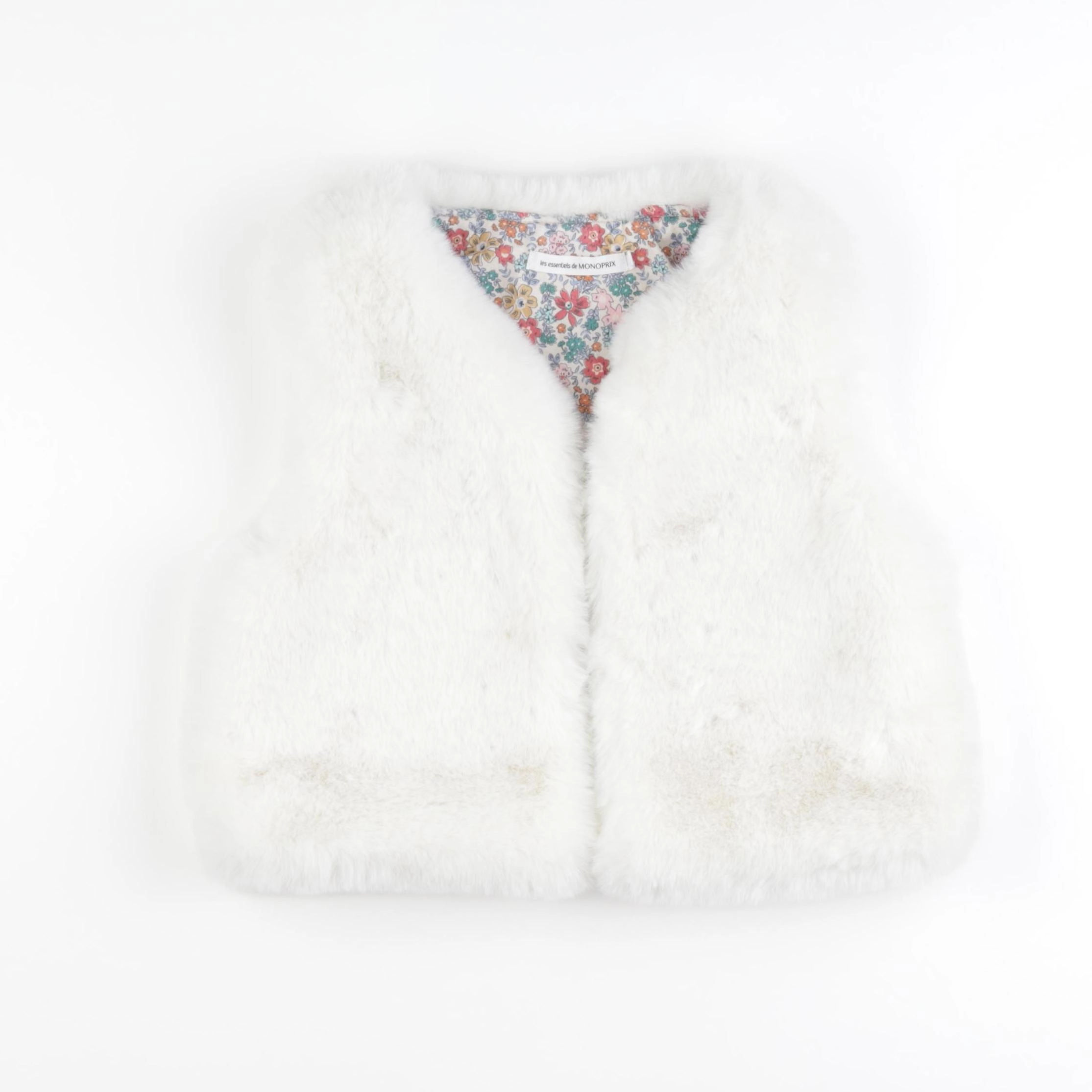 Monoprix - gilet blanc - 10 ans