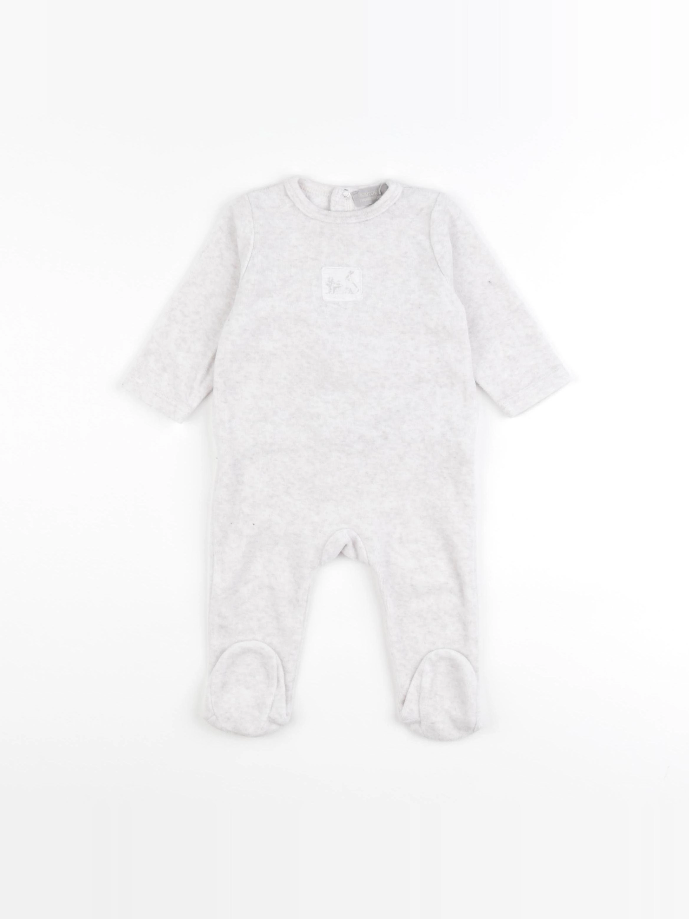 Boutchou - pyjama velours beige - 6 mois