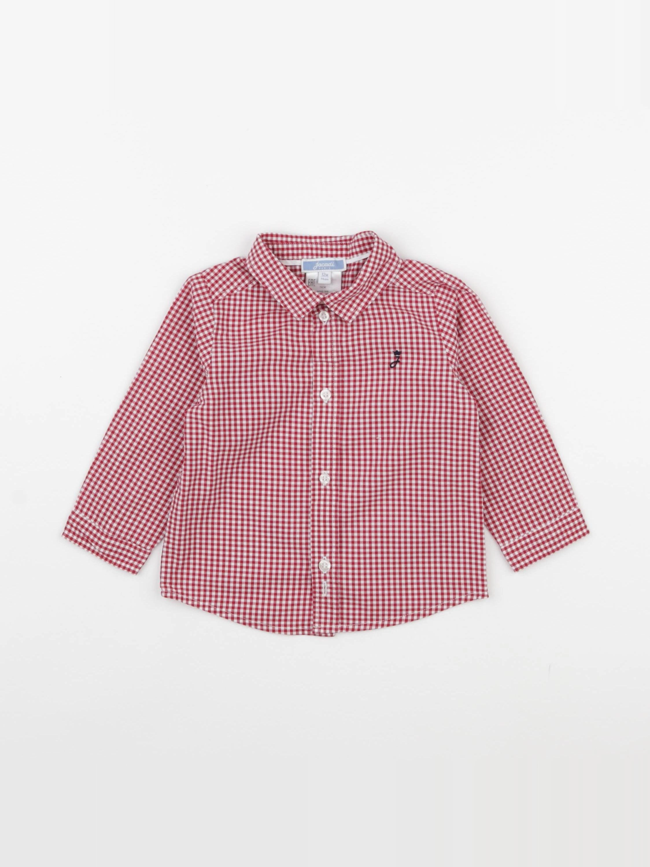 Jacadi - chemise rouge - 12 mois