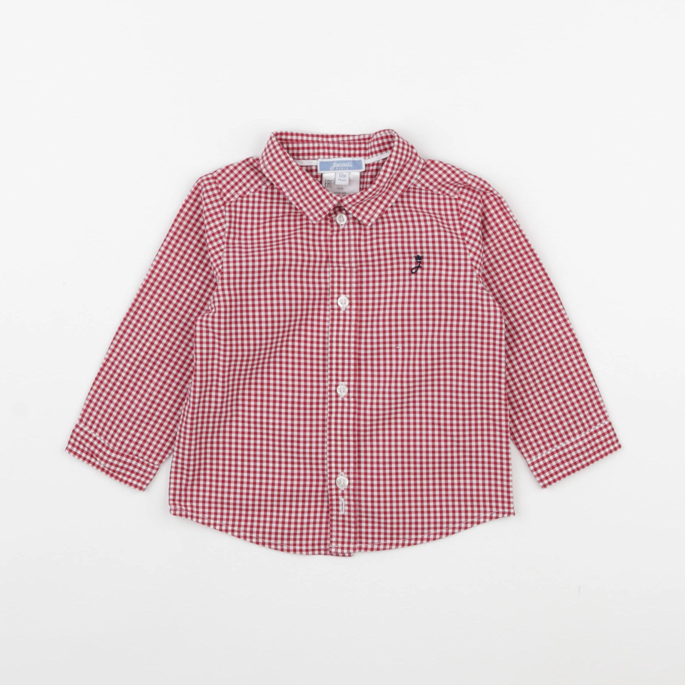 Jacadi - chemise rouge - 12 mois