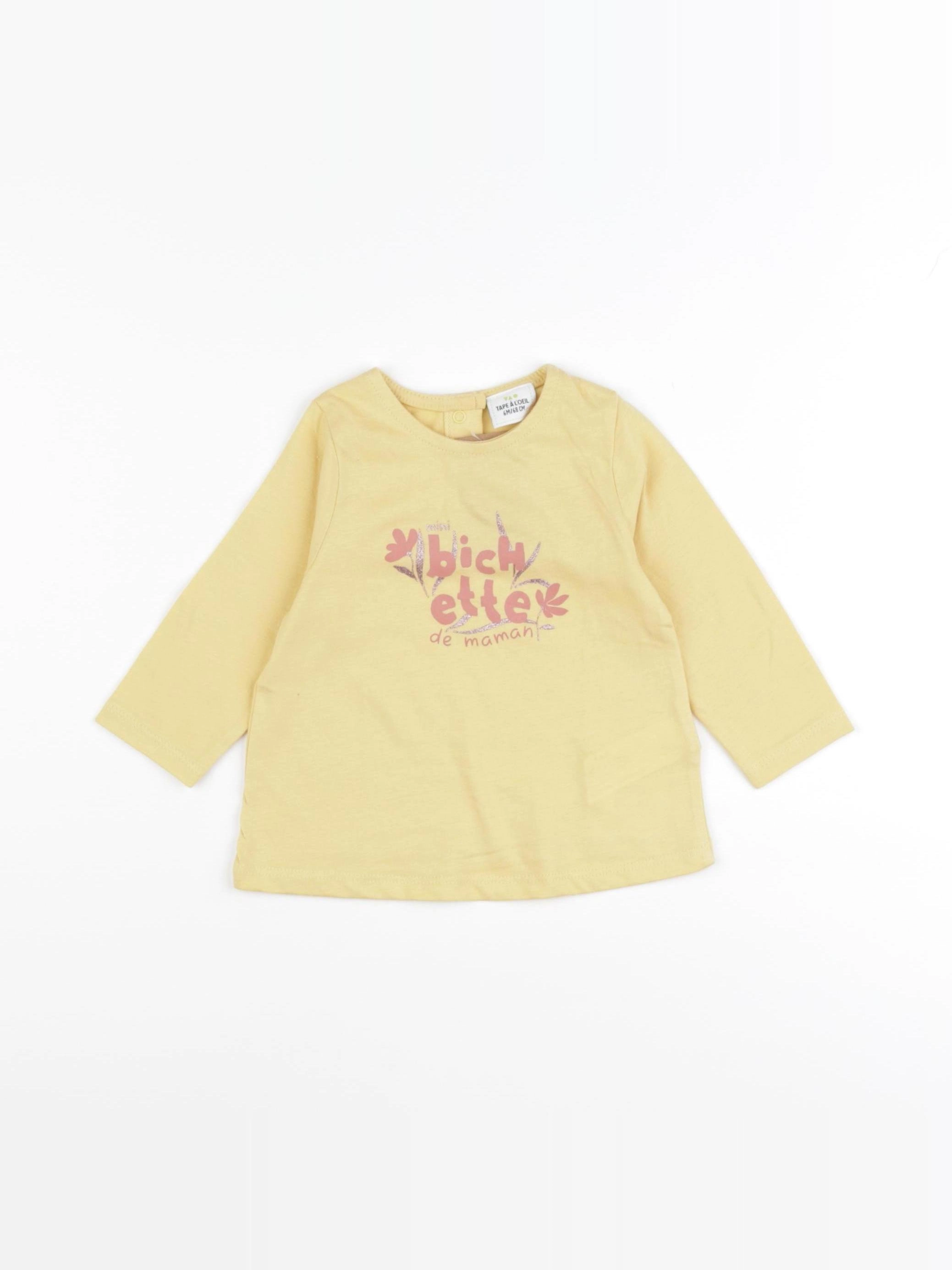 Tape à l'oeil - tee-shirt jaune - 6 mois