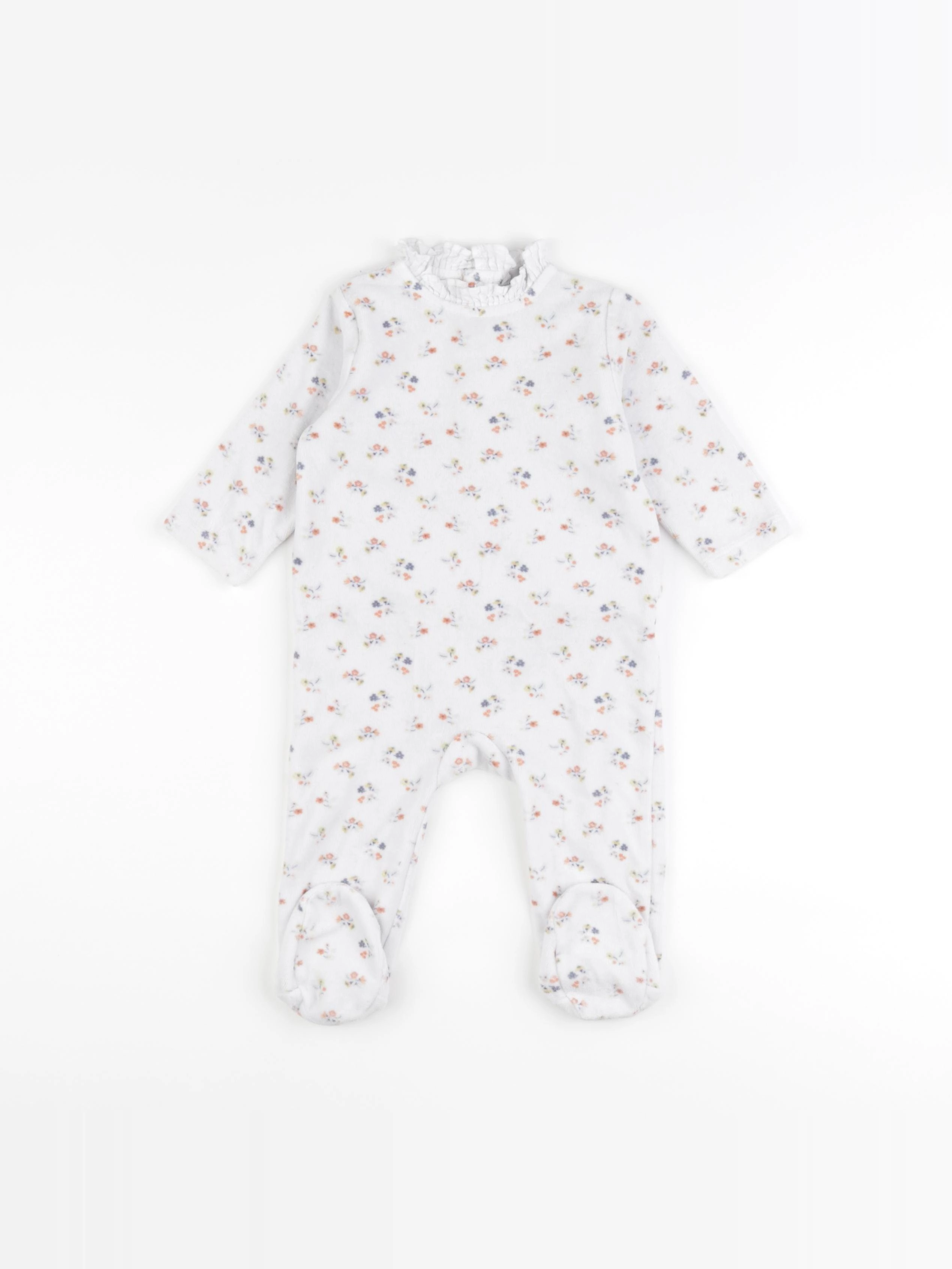 Boutchou - pyjama velours blanc - 9 mois