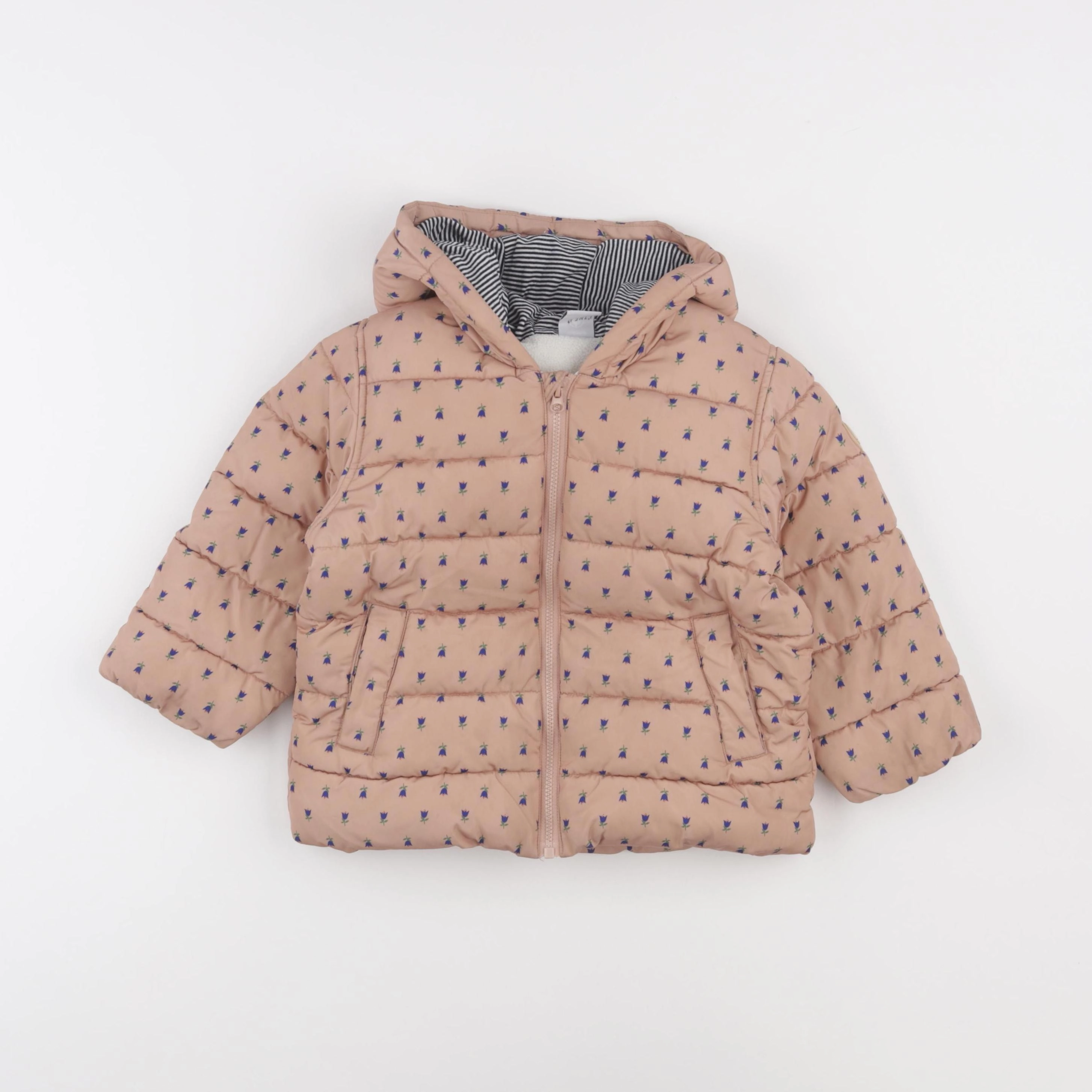 Petit Bateau - doudoune rose - 24 mois