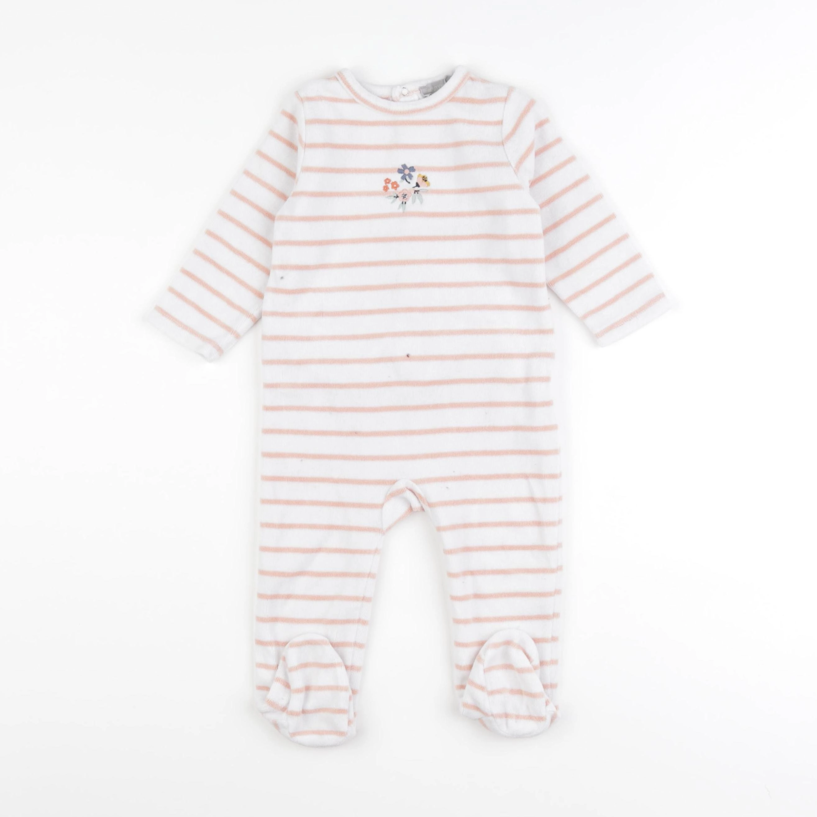 Boutchou - pyjama velours blanc - 9 mois