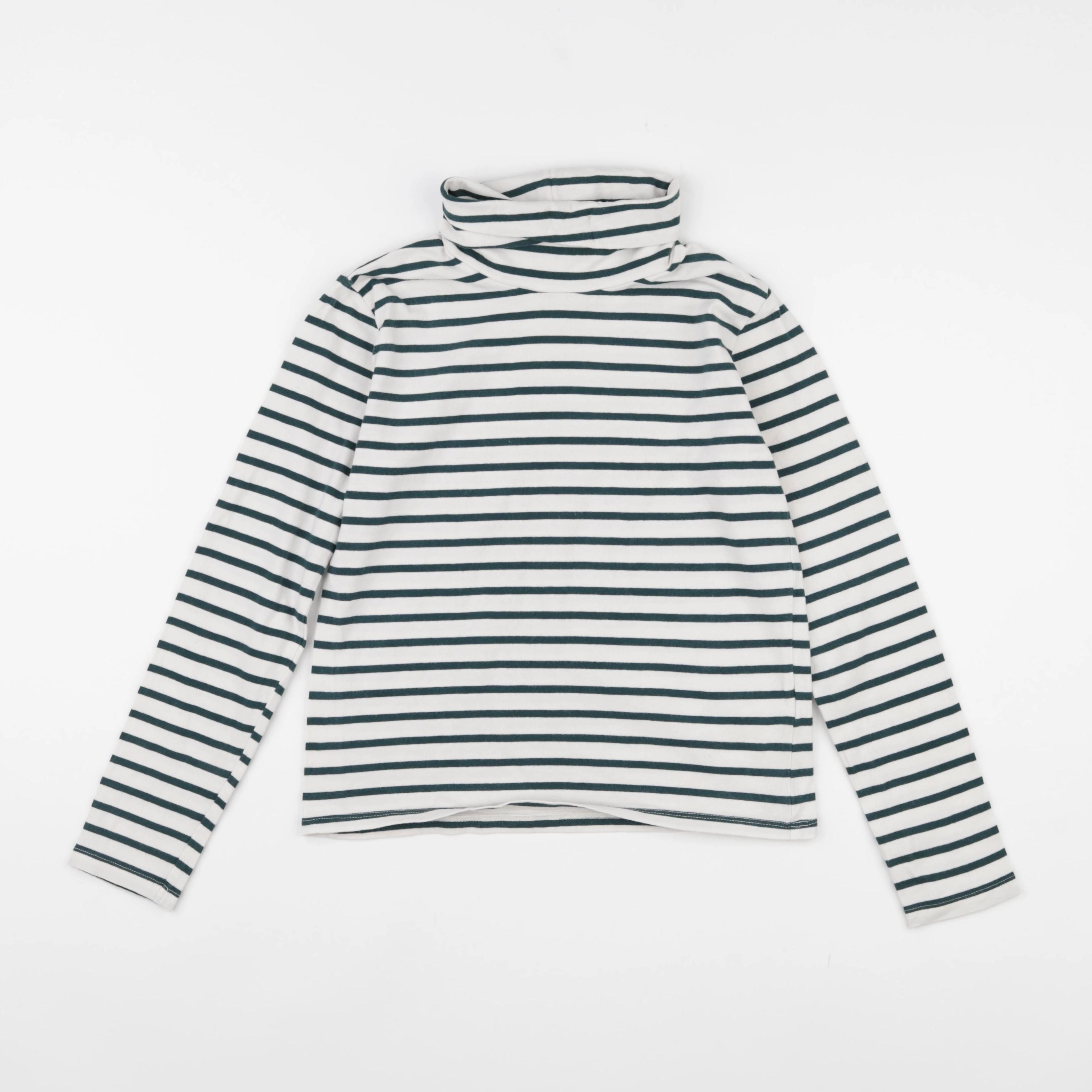 Vertbaudet - sous-pull blanc, vert - 10 ans