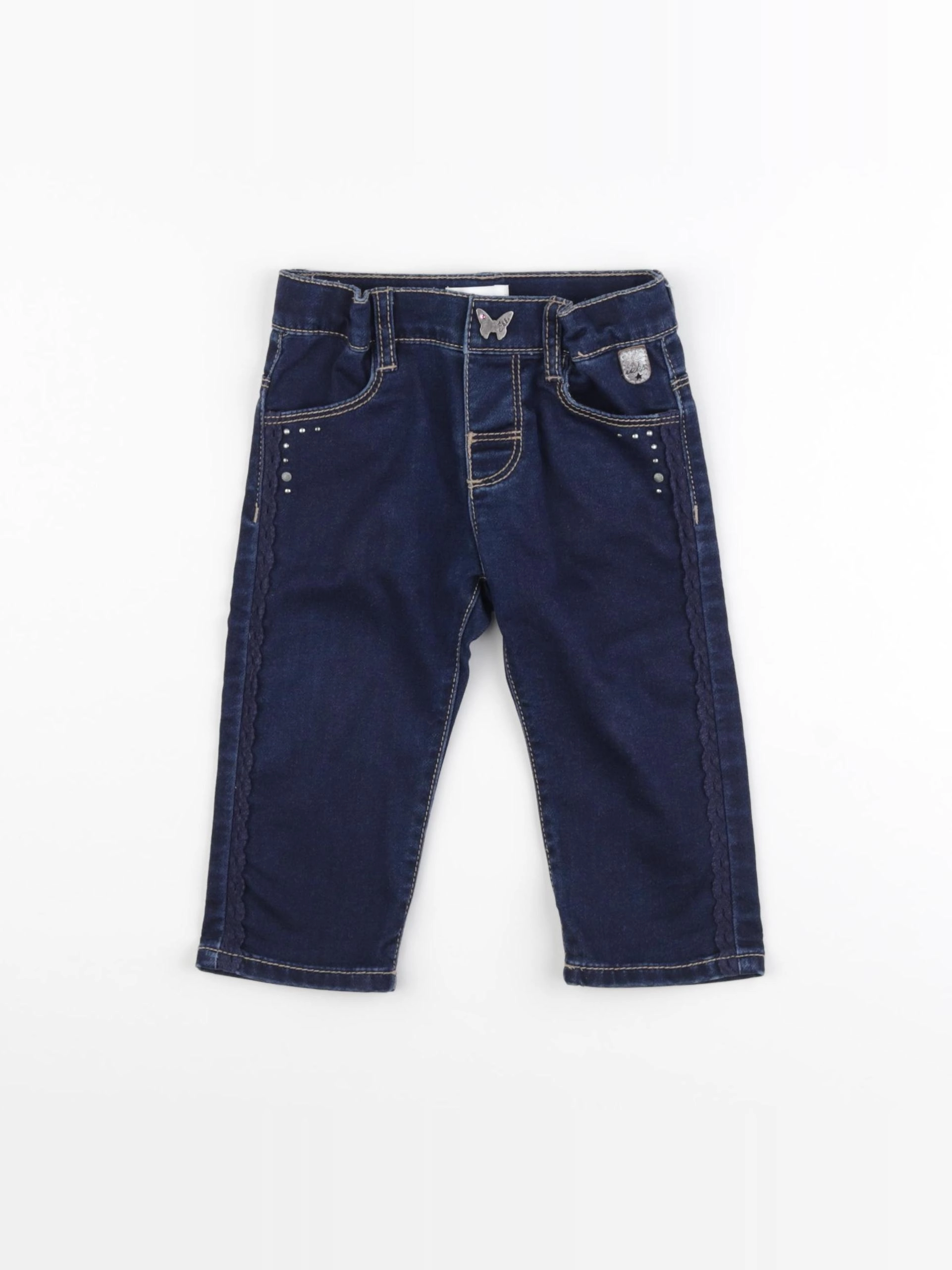 IKKS - pantalon bleu - 12 mois