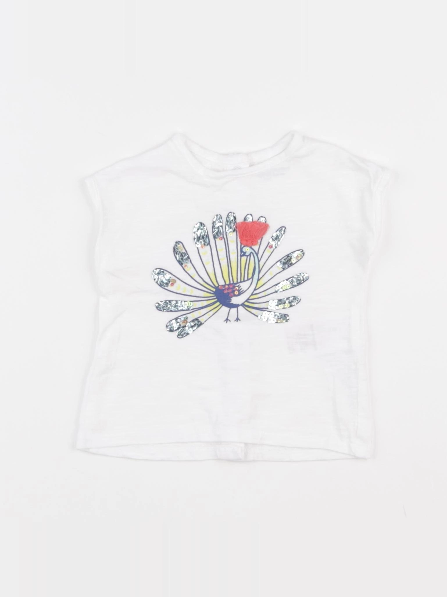 Vertbaudet - tee-shirt blanc - 3 mois