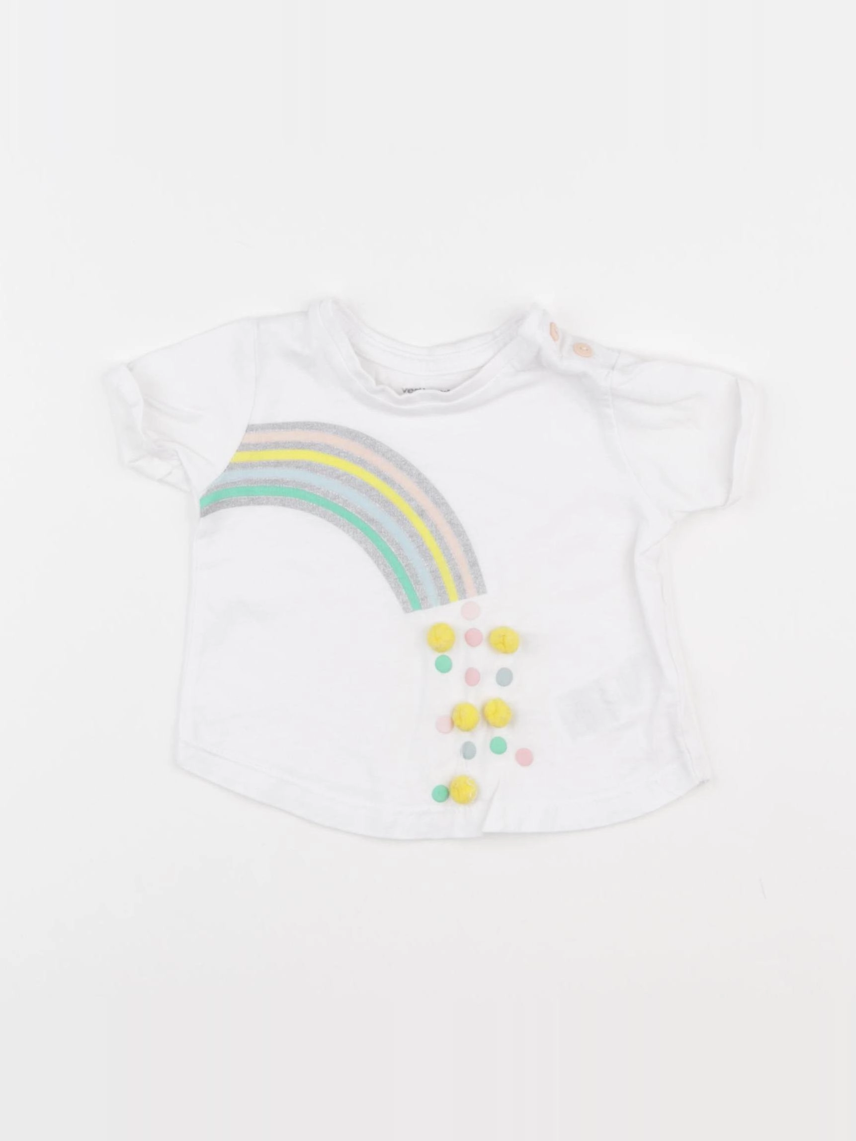 Vertbaudet - tee-shirt blanc - 3 mois